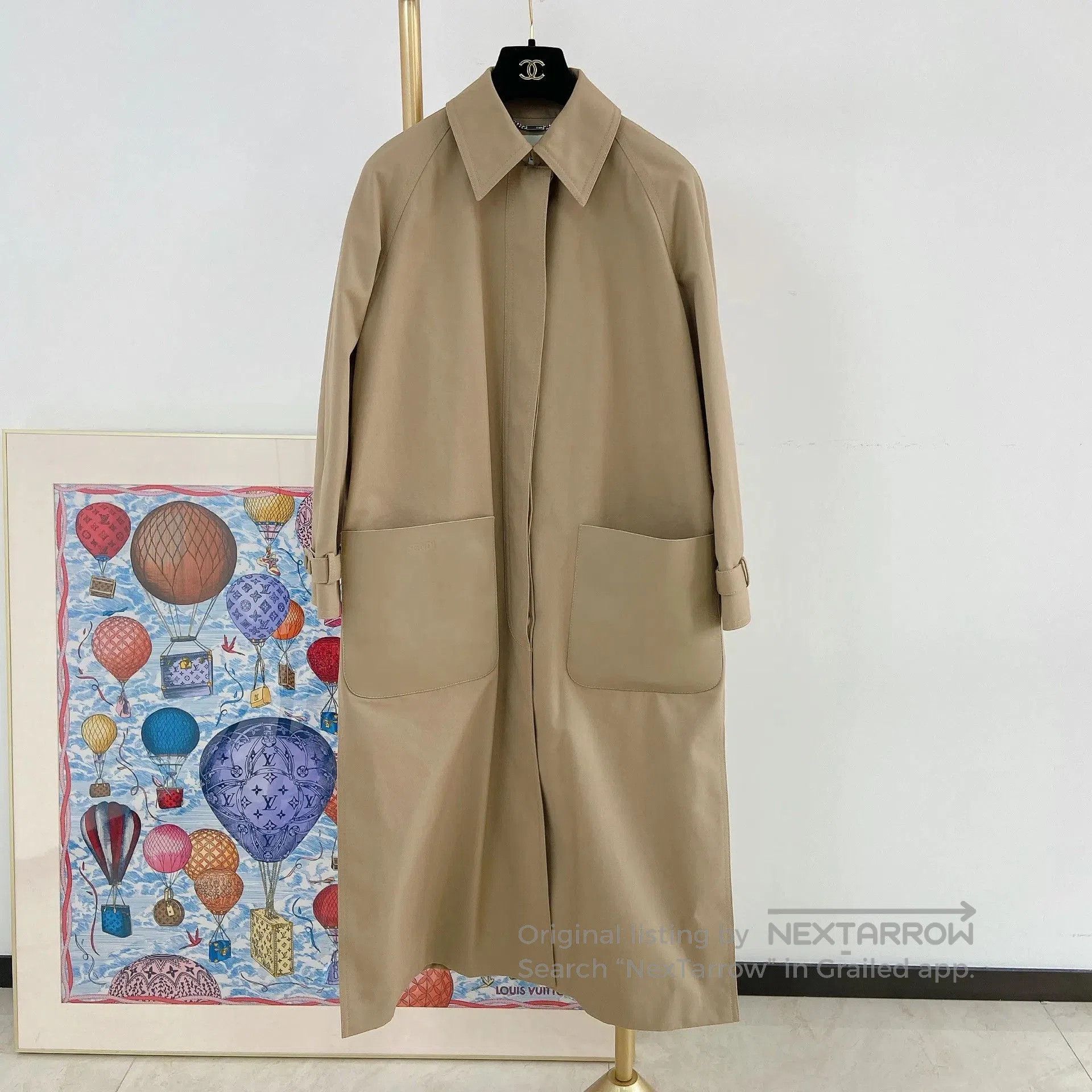 Fendi Fendi Khaki Coat Size 36. Size XS / US 0-2 / IT 36-38 - 3 Thumbnail
