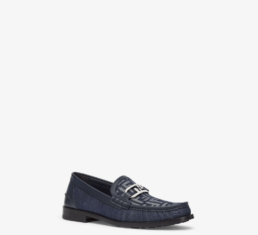 Fendi o1loc1c0824 O'Lock Loafer in Blue Size US 12 / EU 45 - 2 Thumbnail