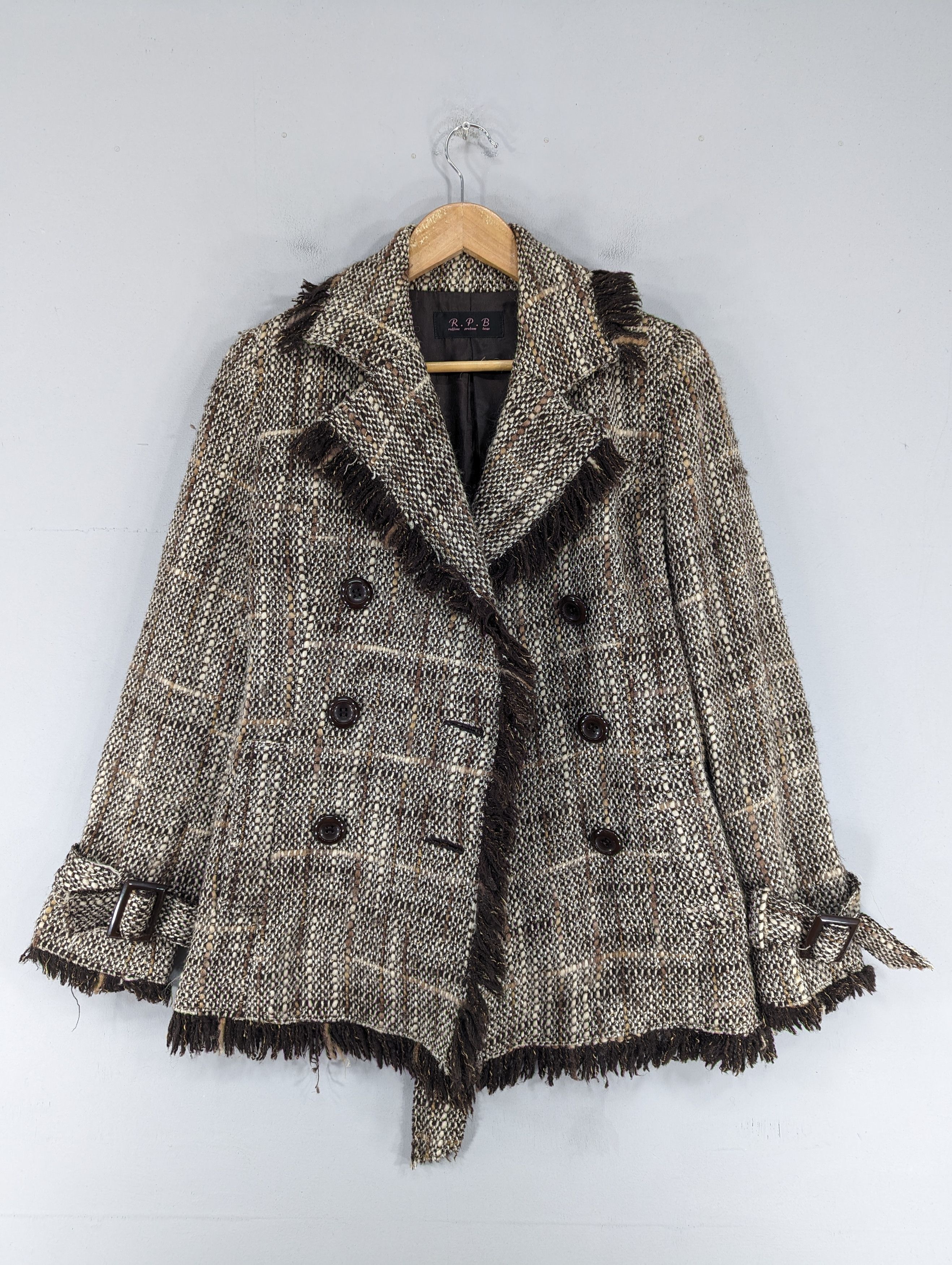 Japanese Brand 🔥RARE🔥R.P.B Japanese Brand Mohair Double Breasted Jacket Size XS / US 0-2 / IT 36-38 - 1 Thumbnail