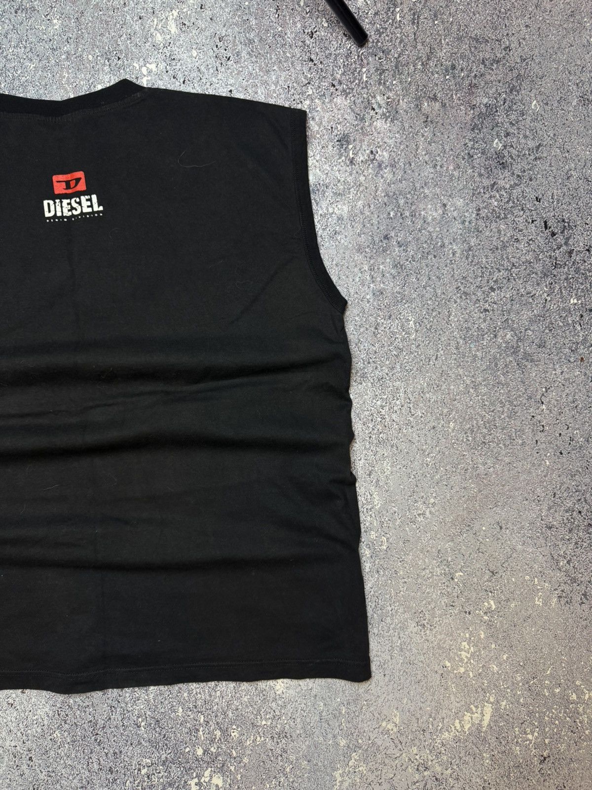 Diesel × Vintage 💥Y2K VINTAGE DIESEL BIG LOGO TANK TOP TEE ARCHIVE Size US XXL / EU 58 / 5 - 8 Thumbnail