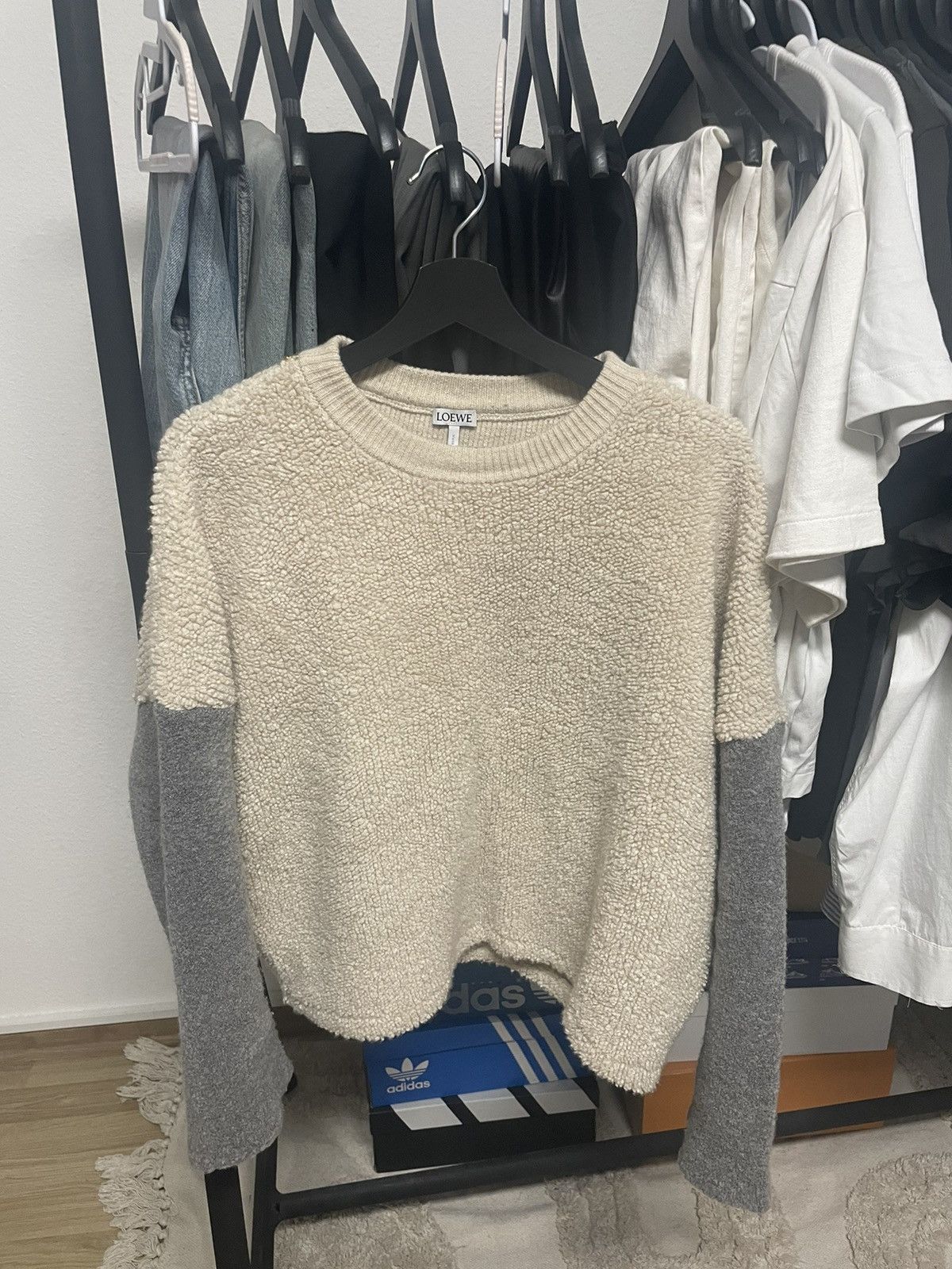Loewe Loewe Chain Sweater in wool and cashmere in creme Size S Size US M / EU 48-50 / 2 - 1 Thumbnail