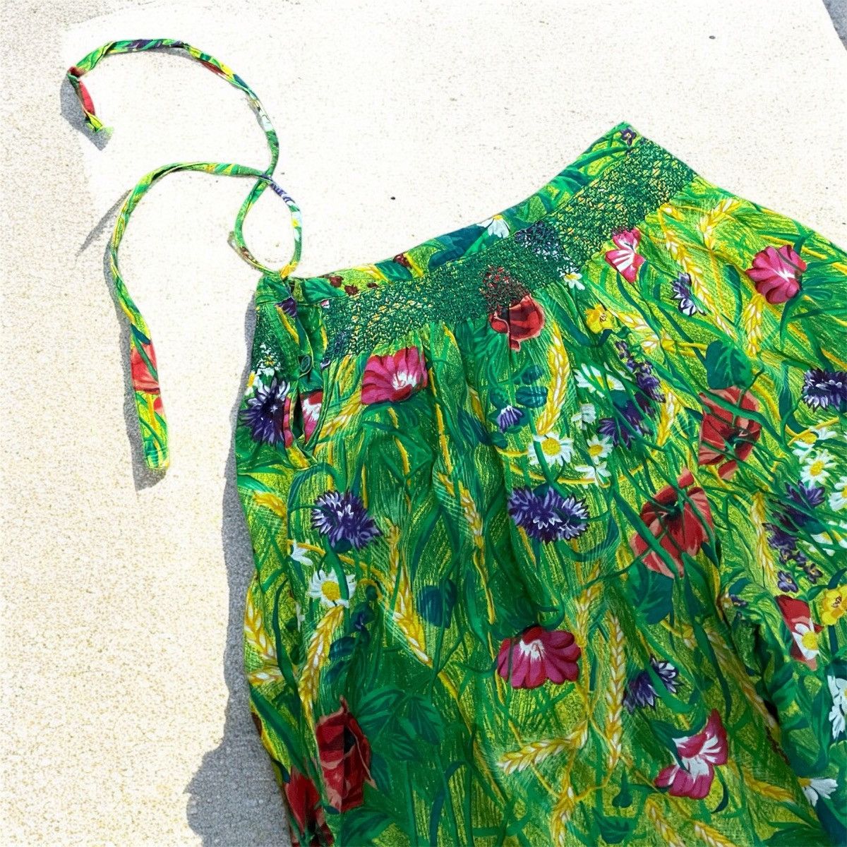 Kenzo × Vintage Rare Kenzo floral vintage 90s pants Y2K flowers nature light Size 30" / US 8 / IT 44 - 2 Thumbnail