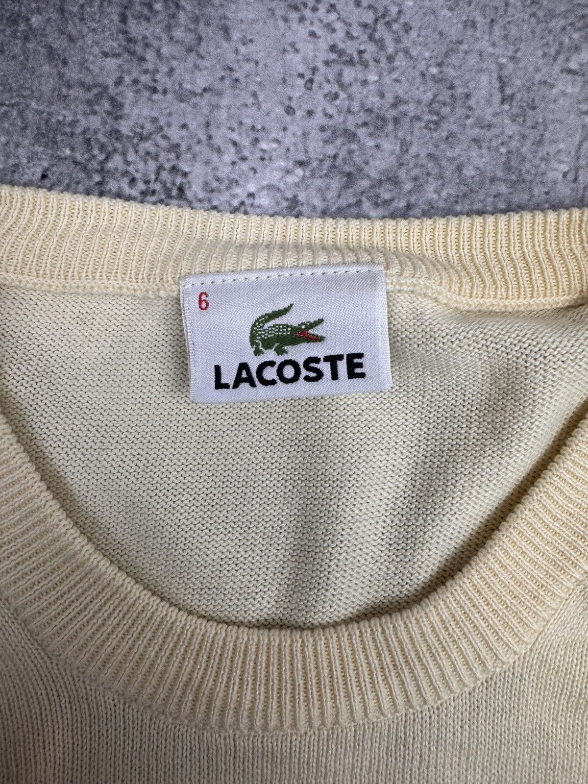 Lacoste Lacoste Men Crew Neck Sweater Yellow Size L Size US L / EU 52-54 / 3 - 3 Thumbnail
