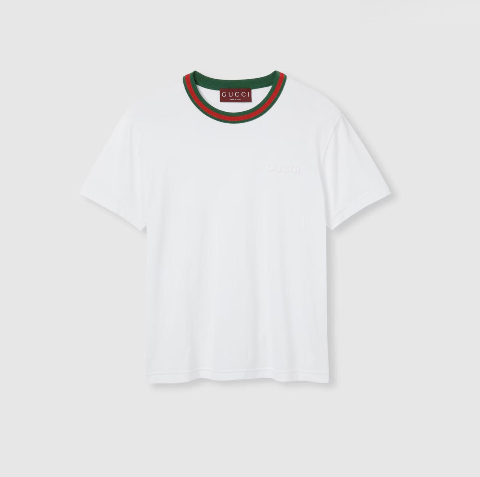 Gucci GUCCI JERSEY T-SHIRT WITH WEB SIZE S Size ONE SIZE - 1 Thumbnail