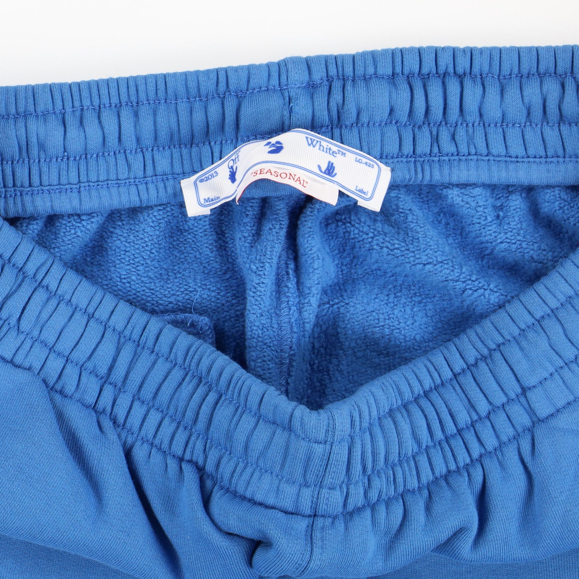 Off-White Blue Logo Rubber Diagonals Sweatpants Size US 34 / EU 50 - 7 Thumbnail