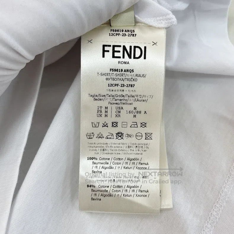 Fendi Fendi Letter Print Crewneck Straight Short Sleeve Size M / US 6-8 / IT 42-44 - 8 Thumbnail