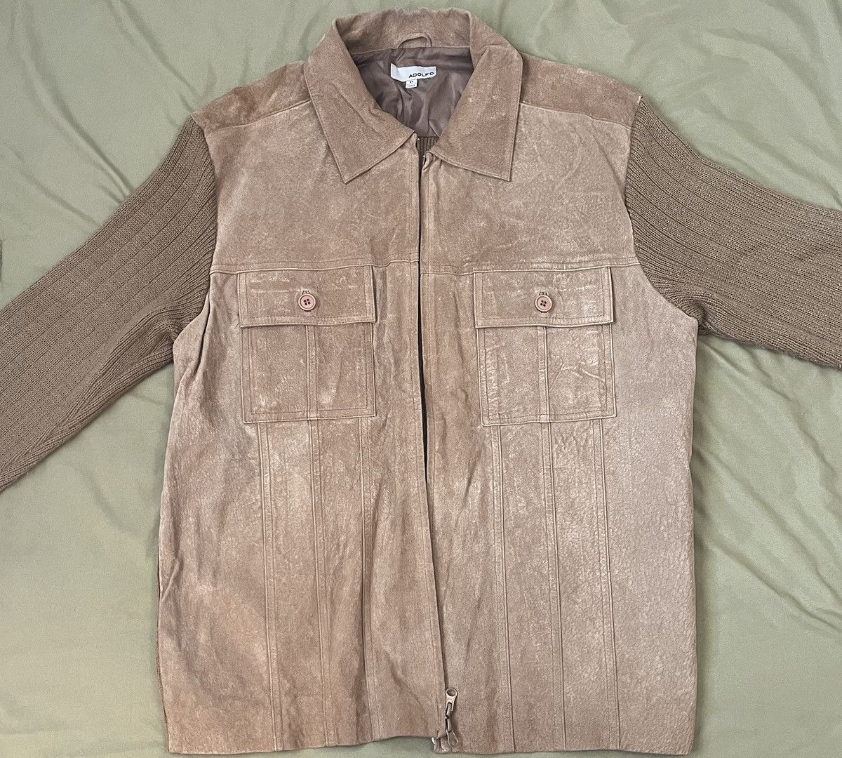 Adolfo Dominguez Two Material Adolfo Tan Coat Size US XL / EU 56 / 4 - 1 Thumbnail