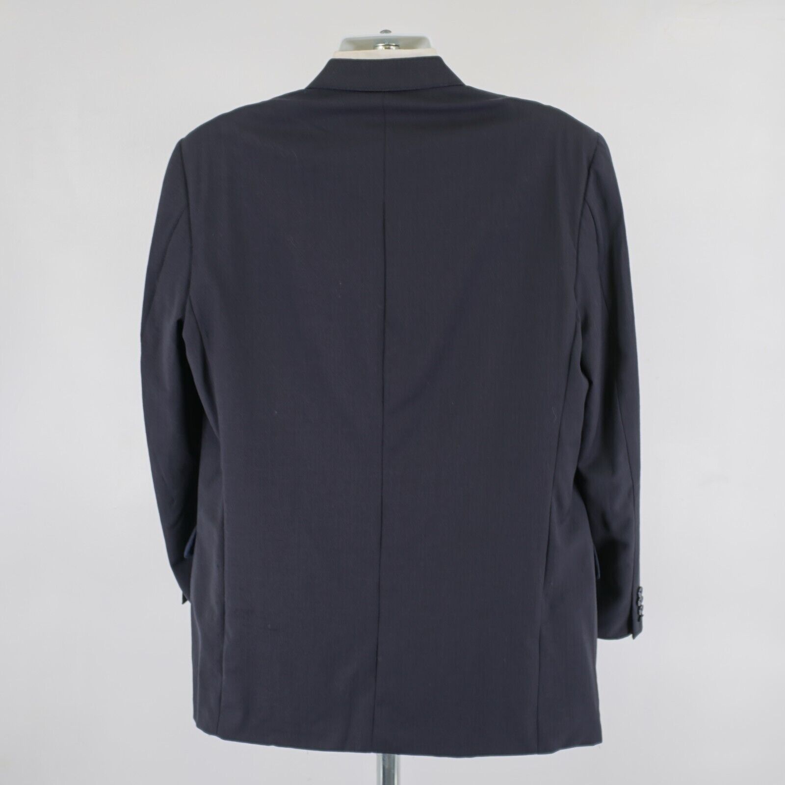Joseph Abboud DAMAGED Joseph Abboud Thick Textured Wool Blue Suit Jacket 4 Size 42L - 6 Thumbnail