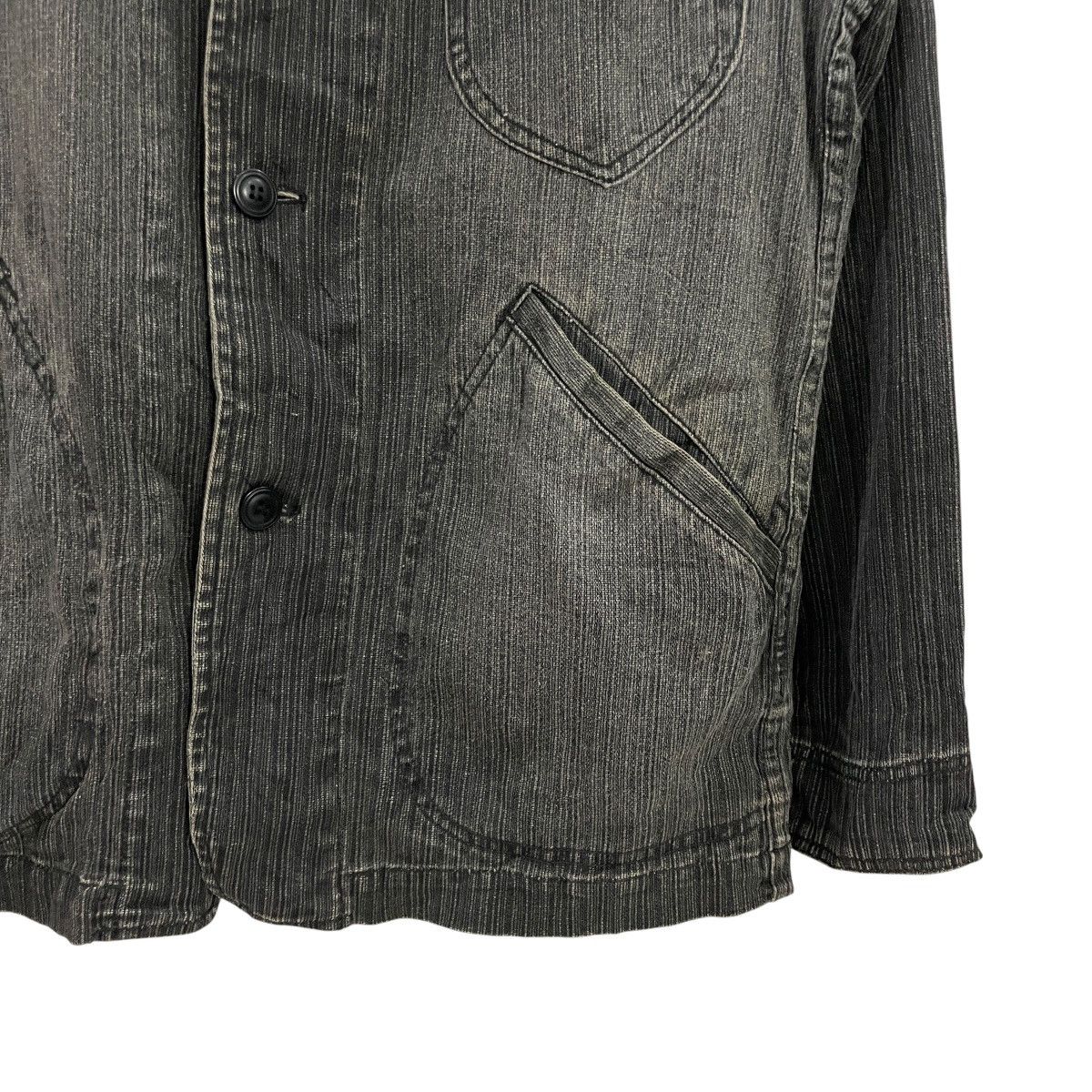 Japanese Brand Vintage Jungle Storm Stripe Denim Jacket Size US L / EU 52-54 / 3 - 4 Thumbnail