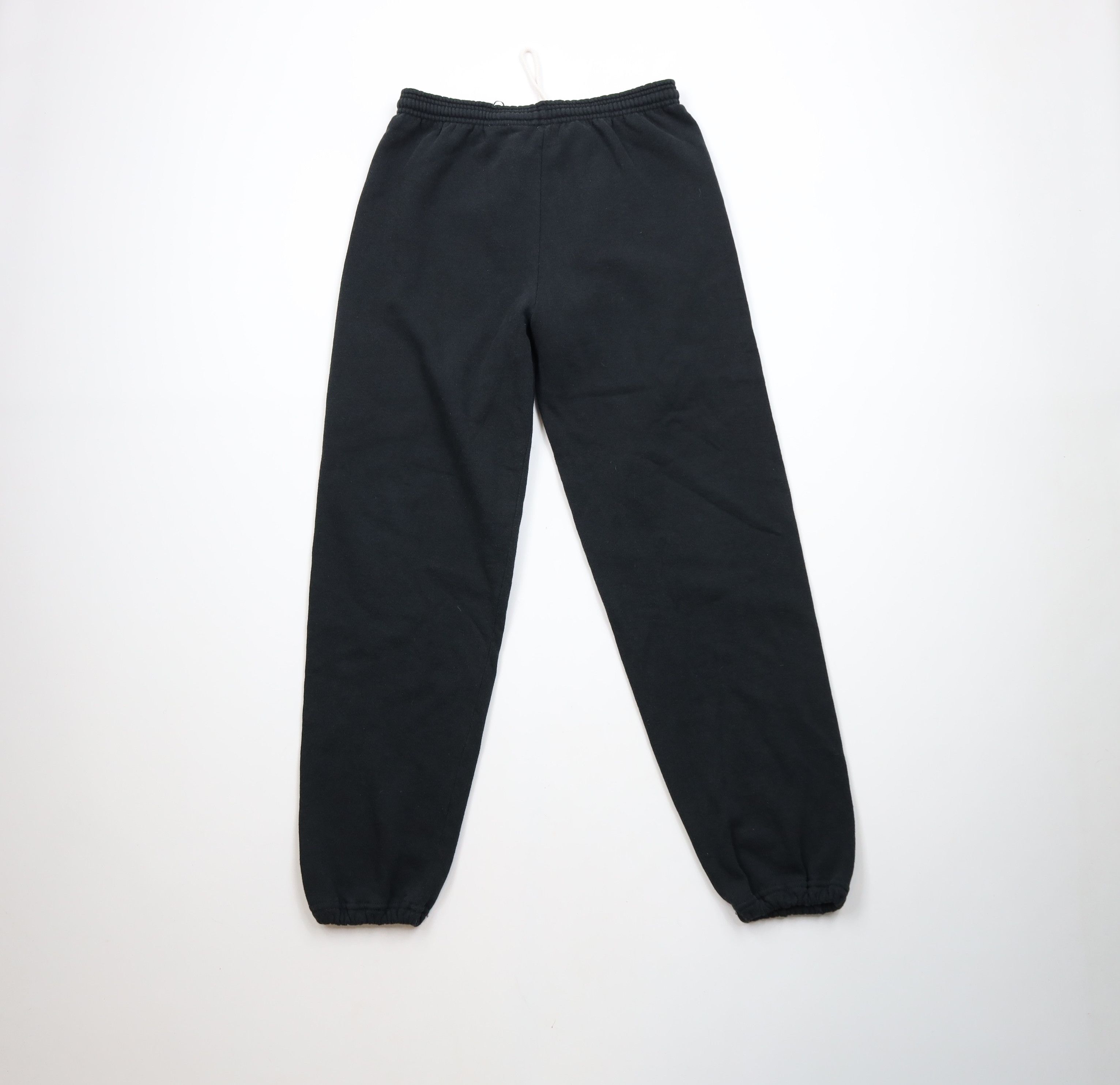 Vintage Vintage 90s Streetwear Cuffed Sweatpants Joggers Black USA Size US 36 / EU 52 - 1 Thumbnail
