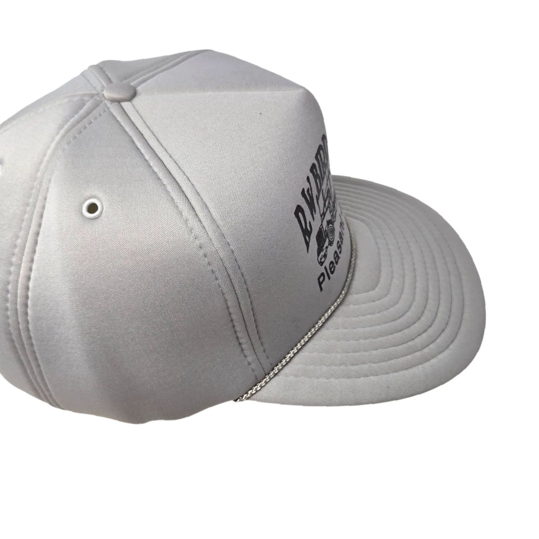 Gap VINTAGE Unbranded Trucker Hat Foam Adjustable Gray 80s 90s Cars Trucks USA Advertising Size ONE SIZE - 5 Thumbnail