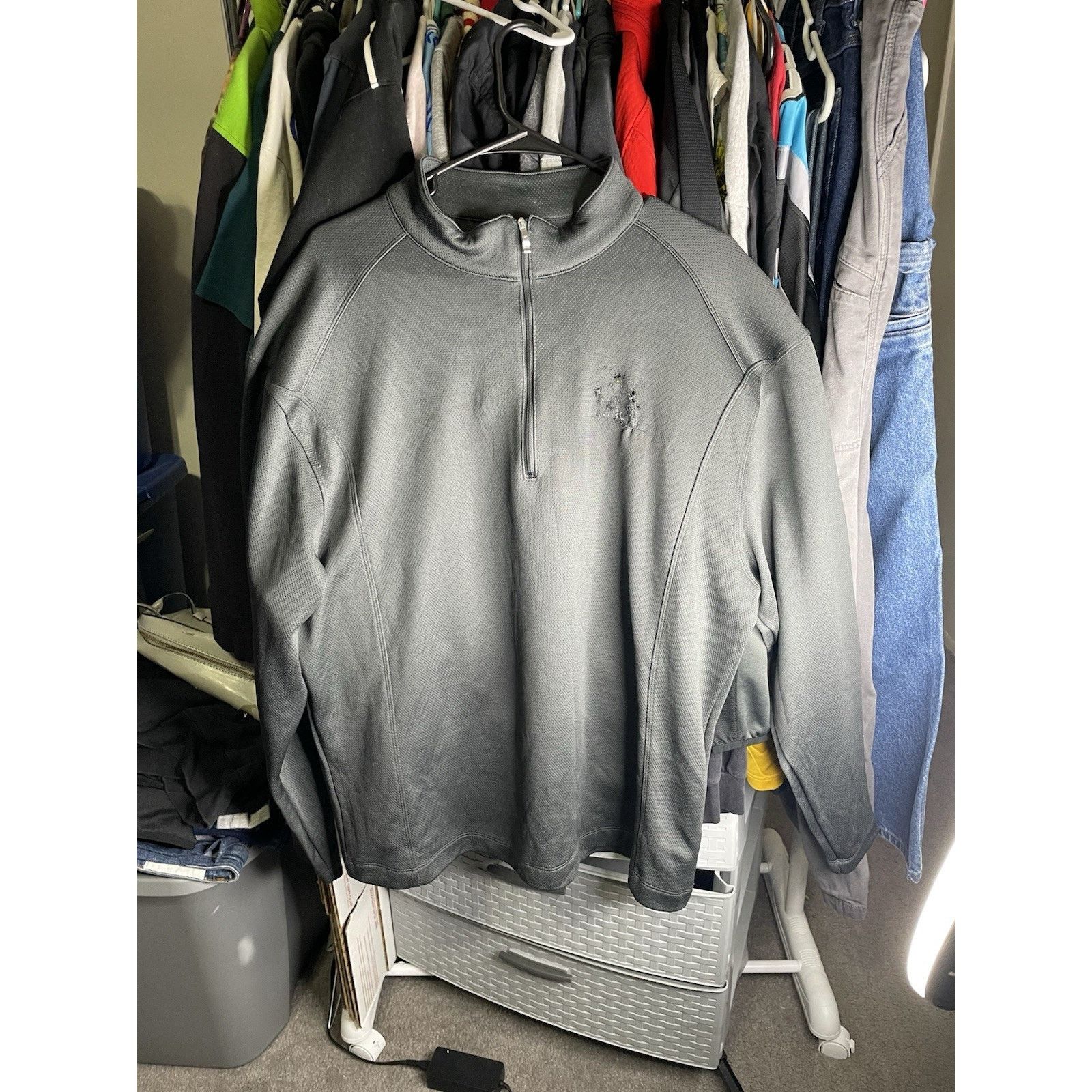 Nike Size XL-Nike Gray Hoodie 1/4 Zip shirt and Vintage pants Set Size US XL / EU 56 / 4 - 2 Thumbnail