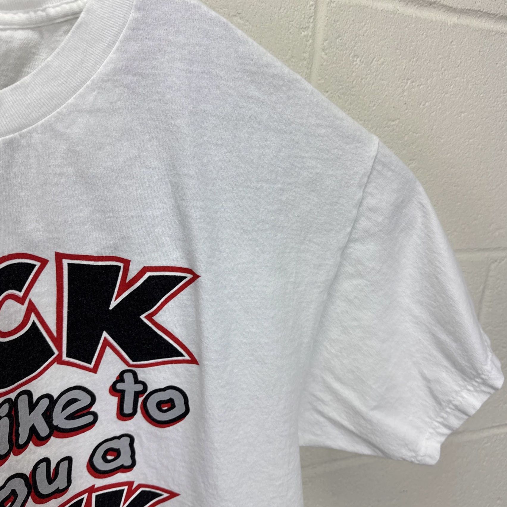 Vintage VINTAGE My Dick Would like to Buy You A Drink T Shirt XL Men White Cotton 90s Funny Raunchy Logo Short Sleeve Crew Neck Stedman Size US XL / EU 56 / 4 - 6 Thumbnail