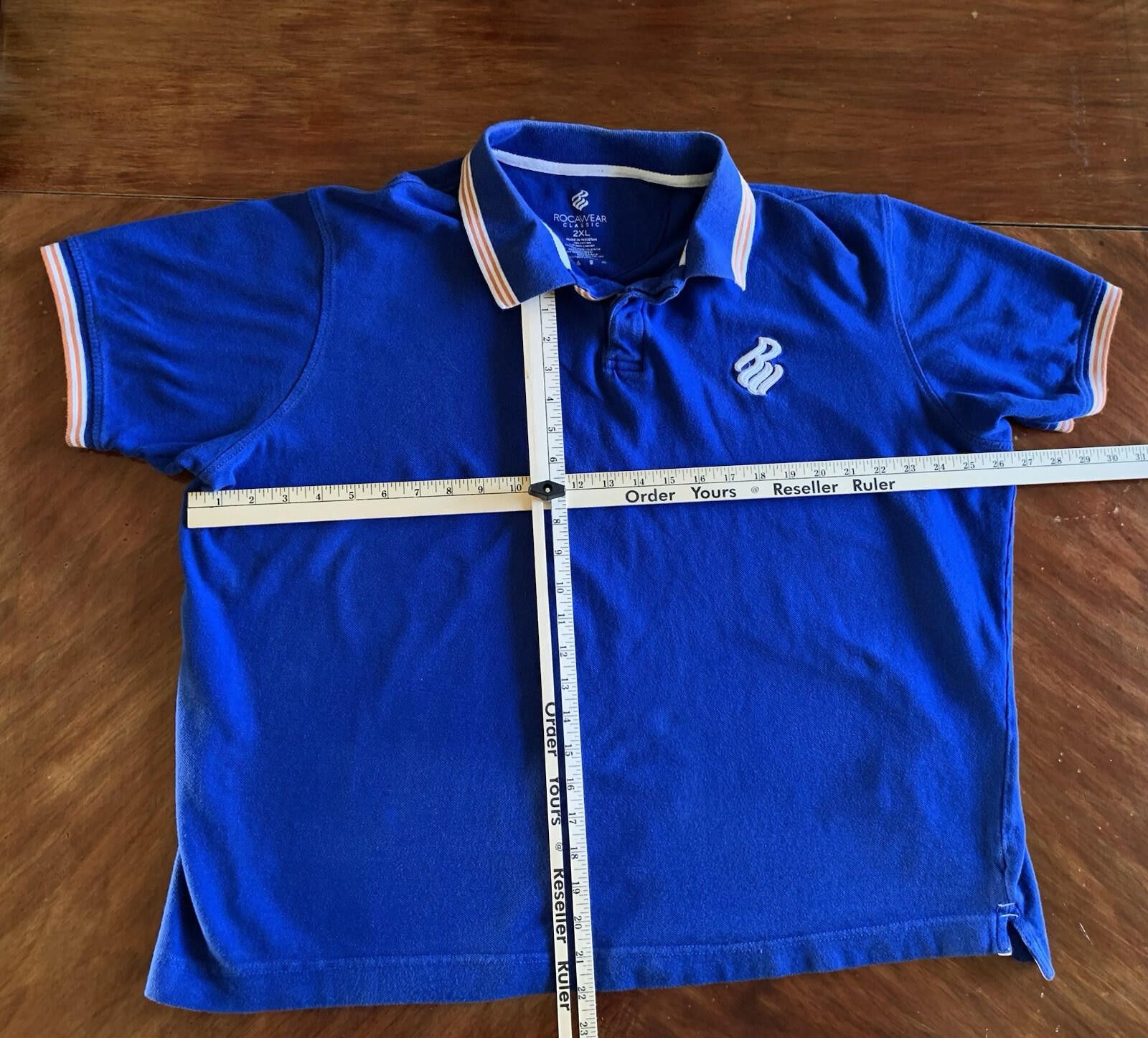 Rocawear Men's blue Rocawear Classic 2XL polo shirt Size US XXL / EU 58 / 5 - 3 Thumbnail