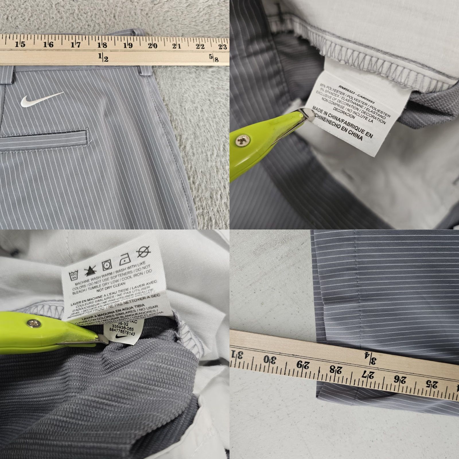 Nike Nike Golf Pants Mens 38x28 Tag 38x32 Pinstripe Dri-FIT Stretch Performance Shirt? Size US 38 / EU 54 - 8 Thumbnail