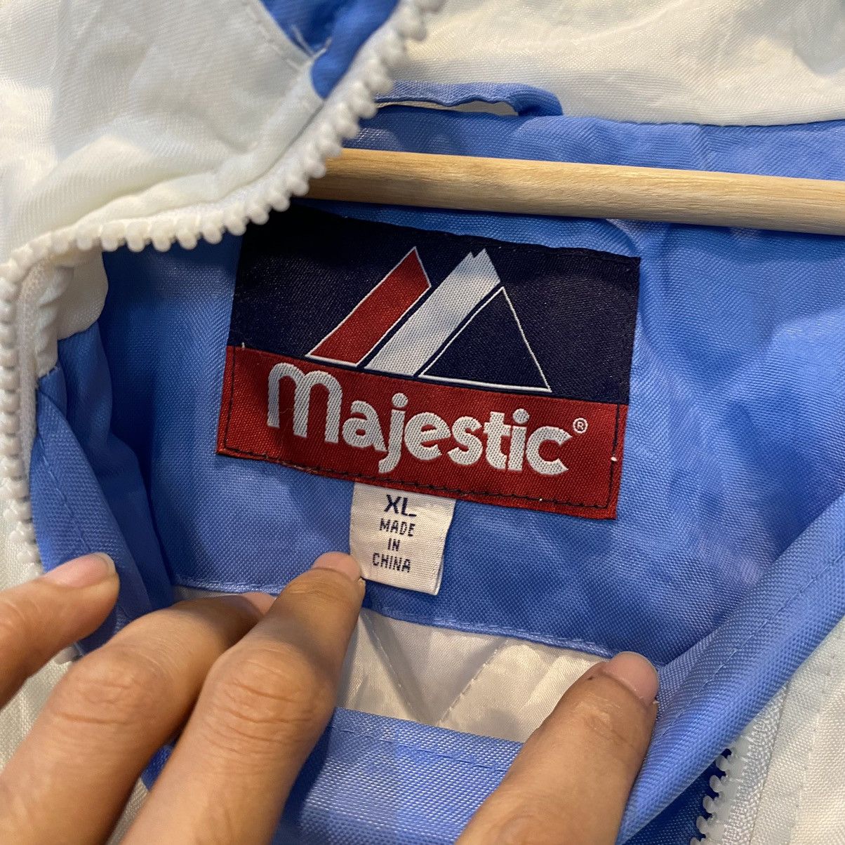 Majestic Vintage North Carolina Tarheel Pullover Majestic ParkaJacket Size US XL / EU 56 / 4 - 13 Thumbnail