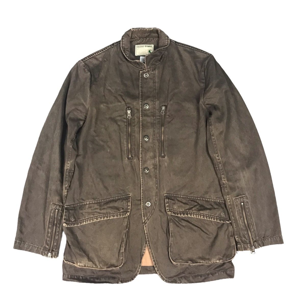 Japanese Brand 291295 Homme Snap button Faded style jacket Size US L / EU 52-54 / 3 - 1 Thumbnail