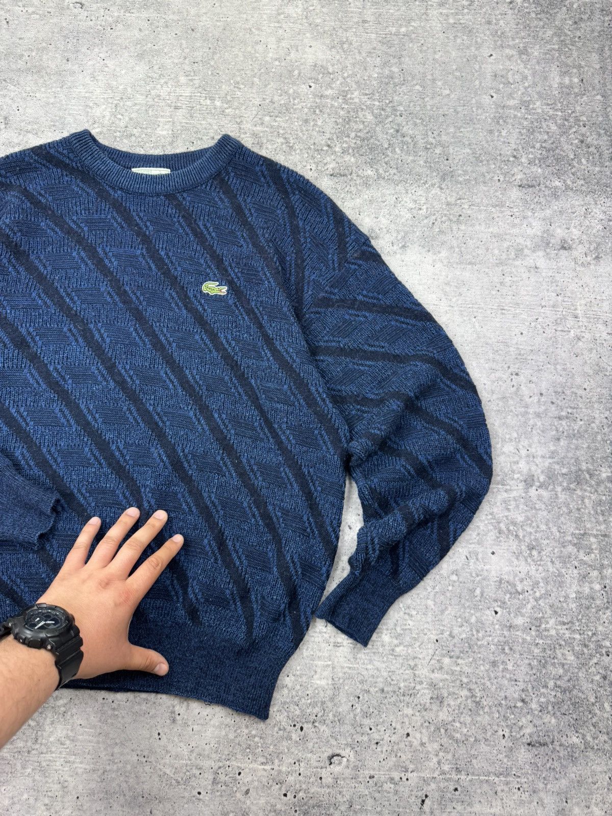 Lacoste Chemise Lacoste Vintage 90’s Style Wool Blue Sweater Men L Size US L / EU 52-54 / 3 - 5 Thumbnail