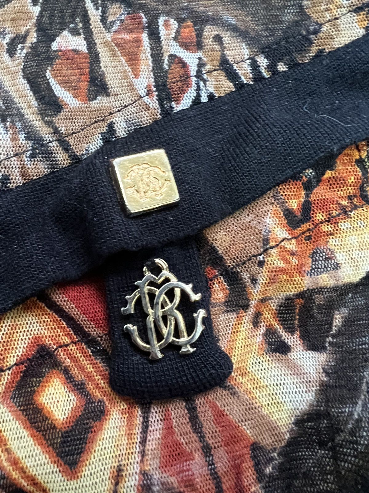 Roberto Cavalli × Vintage Y2K Mesh zip Hoodie JpG Gaultier Cavalli 00s 90s Size M / US 6-8 / IT 42-44 - 4 Thumbnail