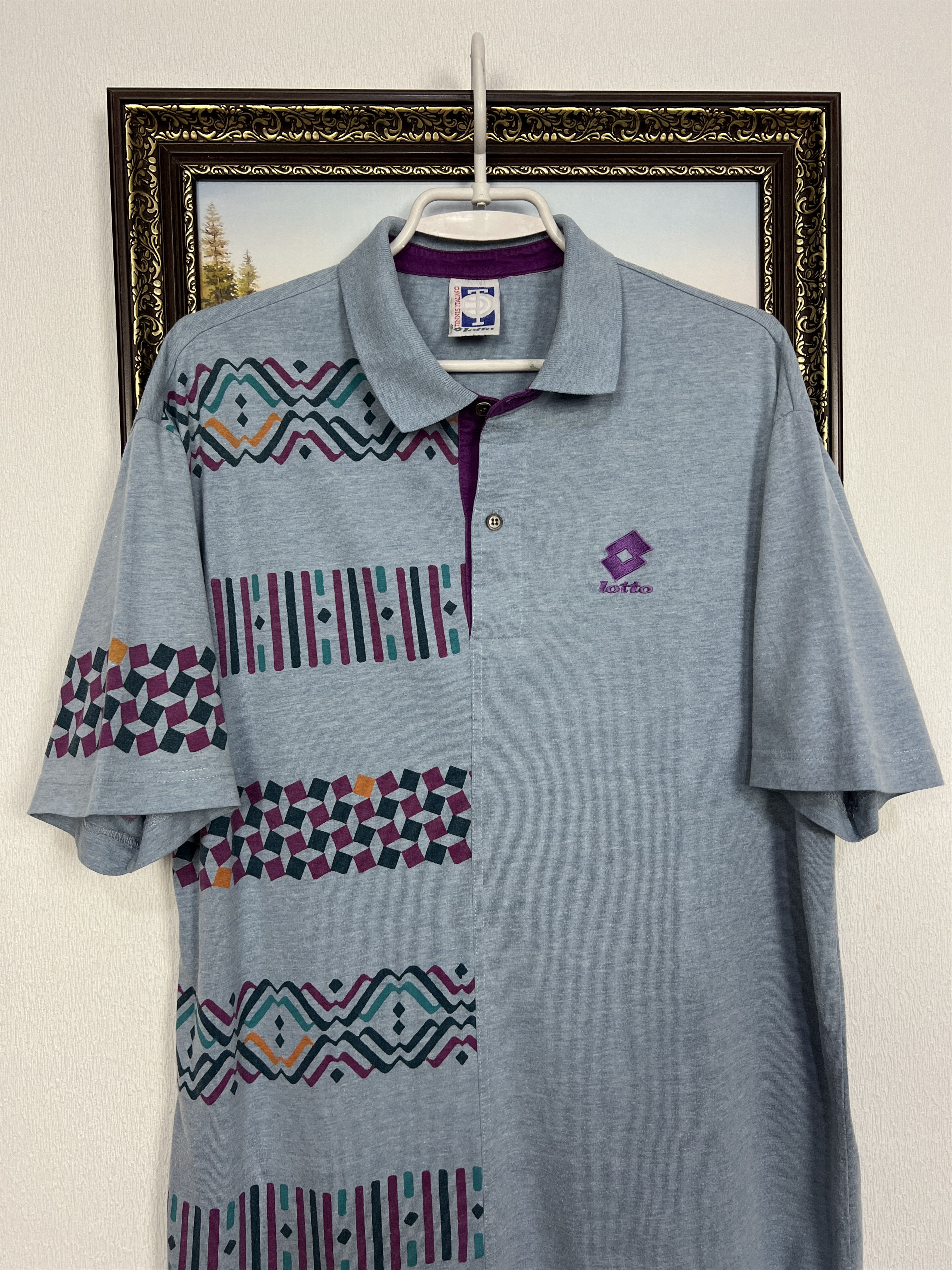 Lotto Sport VIntage Becker Tennis Polo Shirt Rare Jersey Trikot Sport Size US L / EU 52-54 / 3 - 2 Thumbnail
