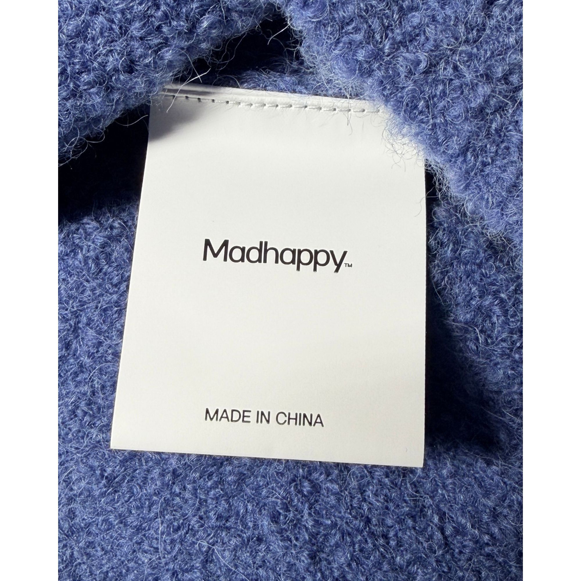 Madhappy Oversized Bouclé Hoodie - Neptune Blue (Size M), Men's — image 5 of 6