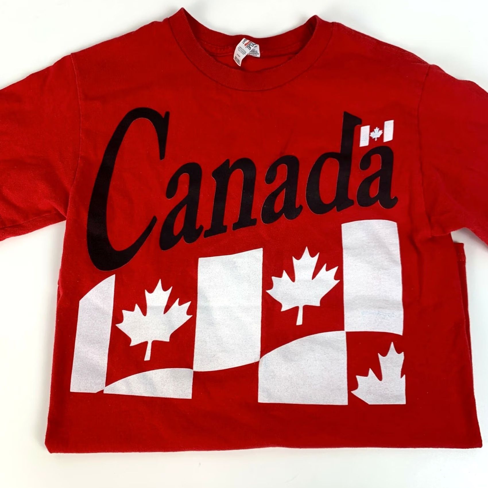 Vintage Alstyle Red White Black Canada Tee T-Shirt Small Mens Short Sleeve 100% Cotton Red Canada Tees Shirt Size US S / EU 44-46 / 1 - 6 Thumbnail