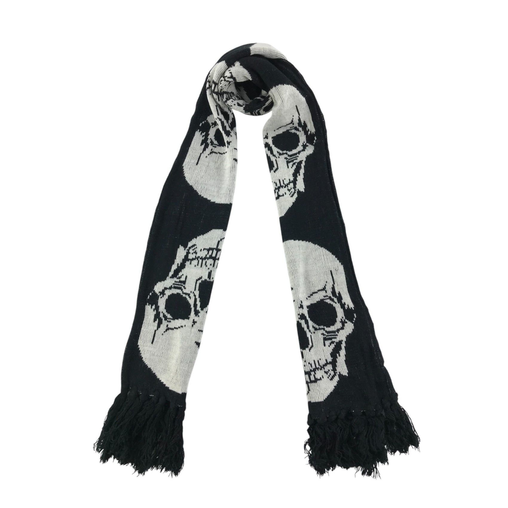 Vintage Vintage Skull Scarf / Muffler / Neckwear - WW2483 Size ONE SIZE - 1 Thumbnail