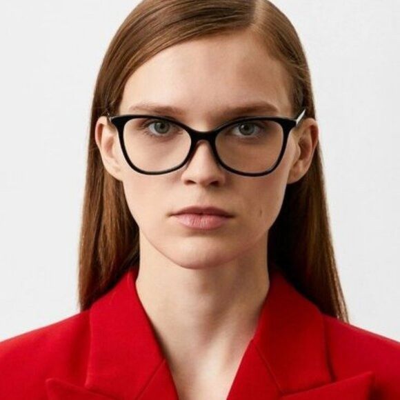 Gucci Gucci GG1360O 002 Eyeglasses Dark Havana 53mm Cat Eye Frame Size ONE SIZE - 3 Thumbnail