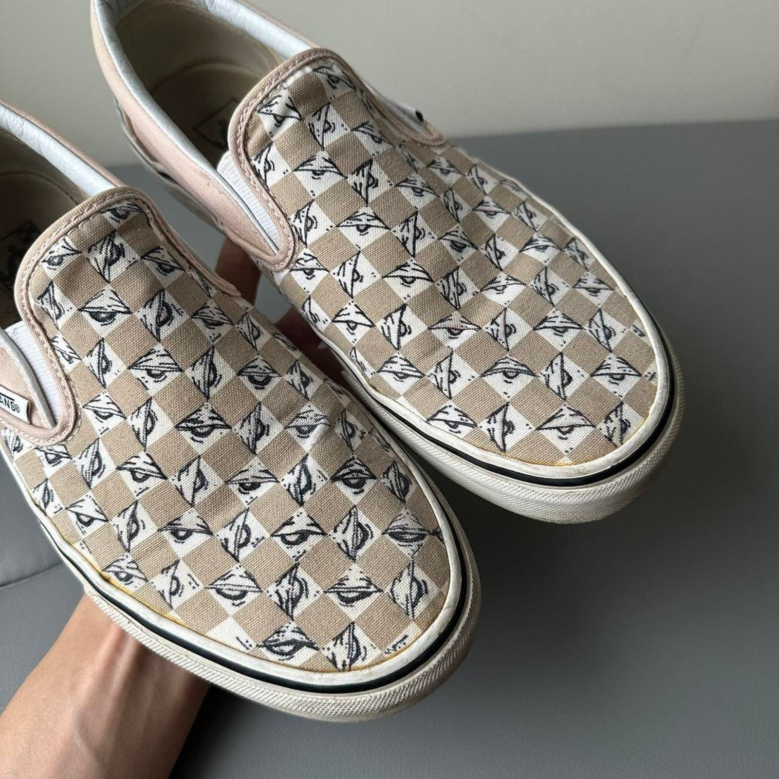 Vans Custom Matty Boy Inspired 99 Eyes Checkered Slip On Vans Size US 9 / EU 42 - 2 Thumbnail