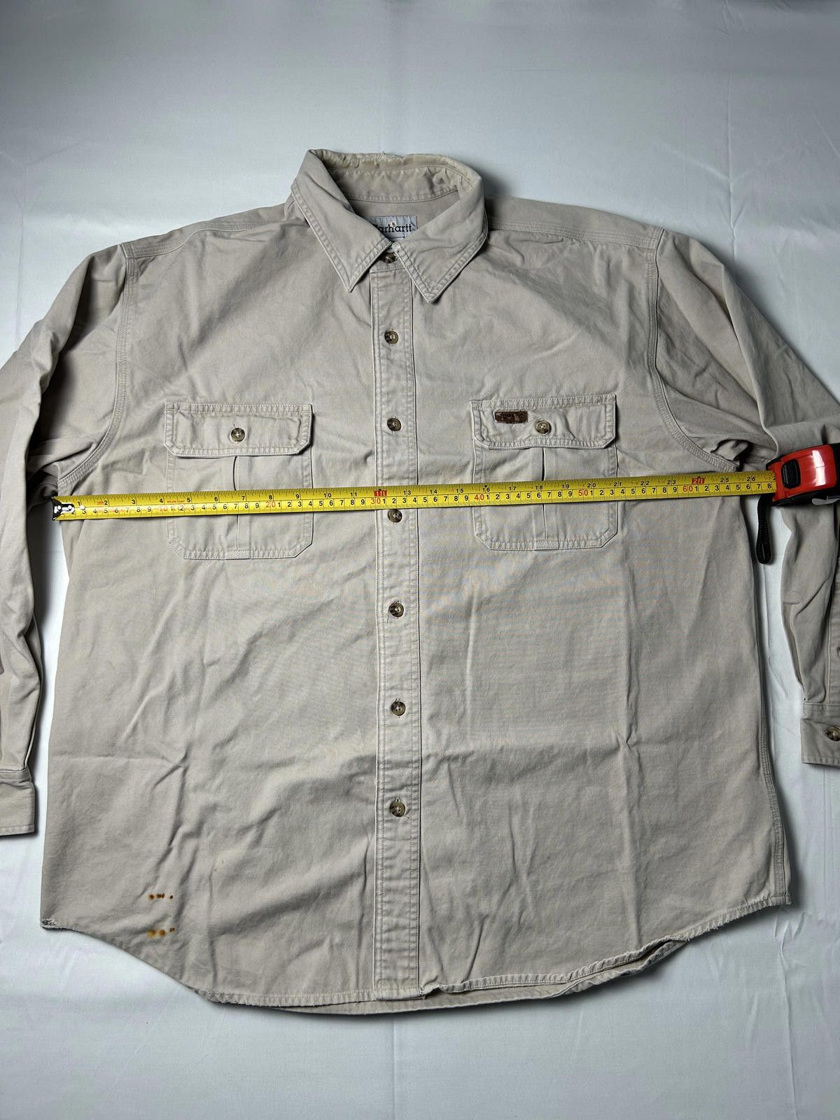 Carhartt Carhartt Pocket Shirt Heavyweight Overshirt Workwear Beige Size US XL / EU 56 / 4 - 7 Thumbnail