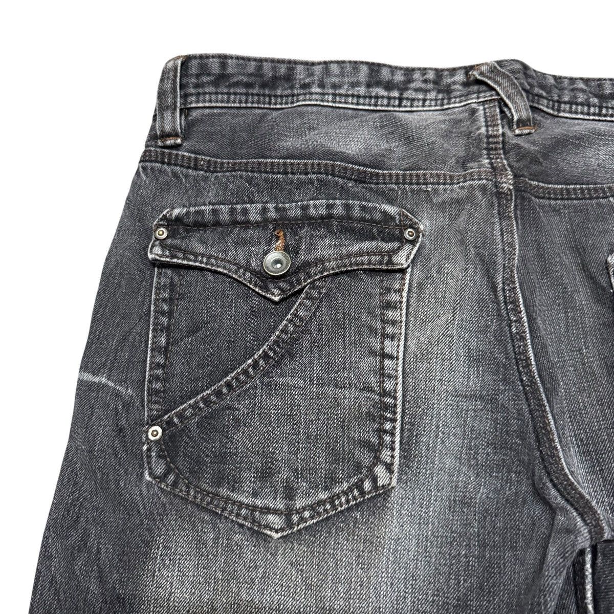 Nicole Club NCFM Nicole Club Multi Pocket Black Denim Flare Jeans Size US 34 / EU 50 - 10 Thumbnail