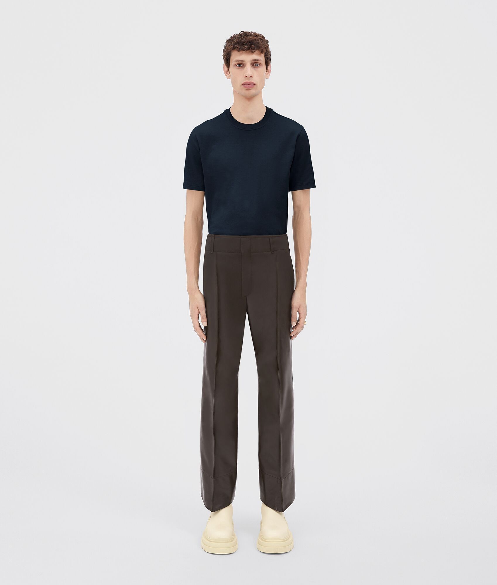 Bottega Veneta o1n1vont1224 Sunrise Cotton Jersey T-Shirt in Navy Size US S / EU 44-46 / 1 - 1 Thumbnail