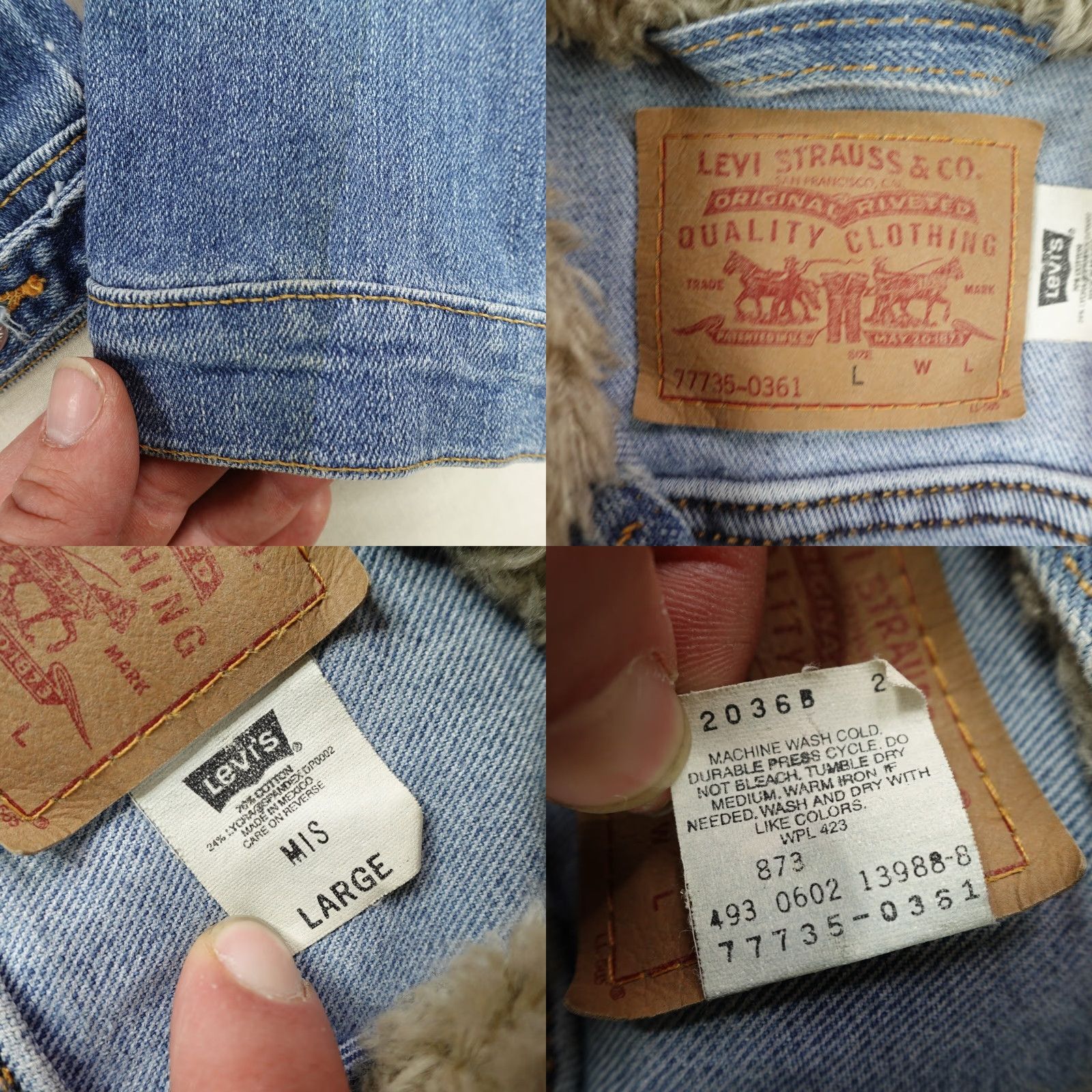 Levi's VINTAGE Levi's Jacket Womens Large Denim Trucker Coat Size 36" / US 14 / IT 50 - 8 Thumbnail