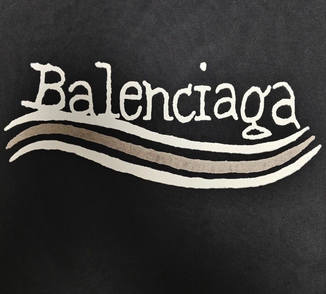 Balenciaga Balenciaga 23fwCoke Hand-Painted Waves Hoodie 2412-Nextarrow Size US S / EU 44-46 / 1 - 3 Thumbnail