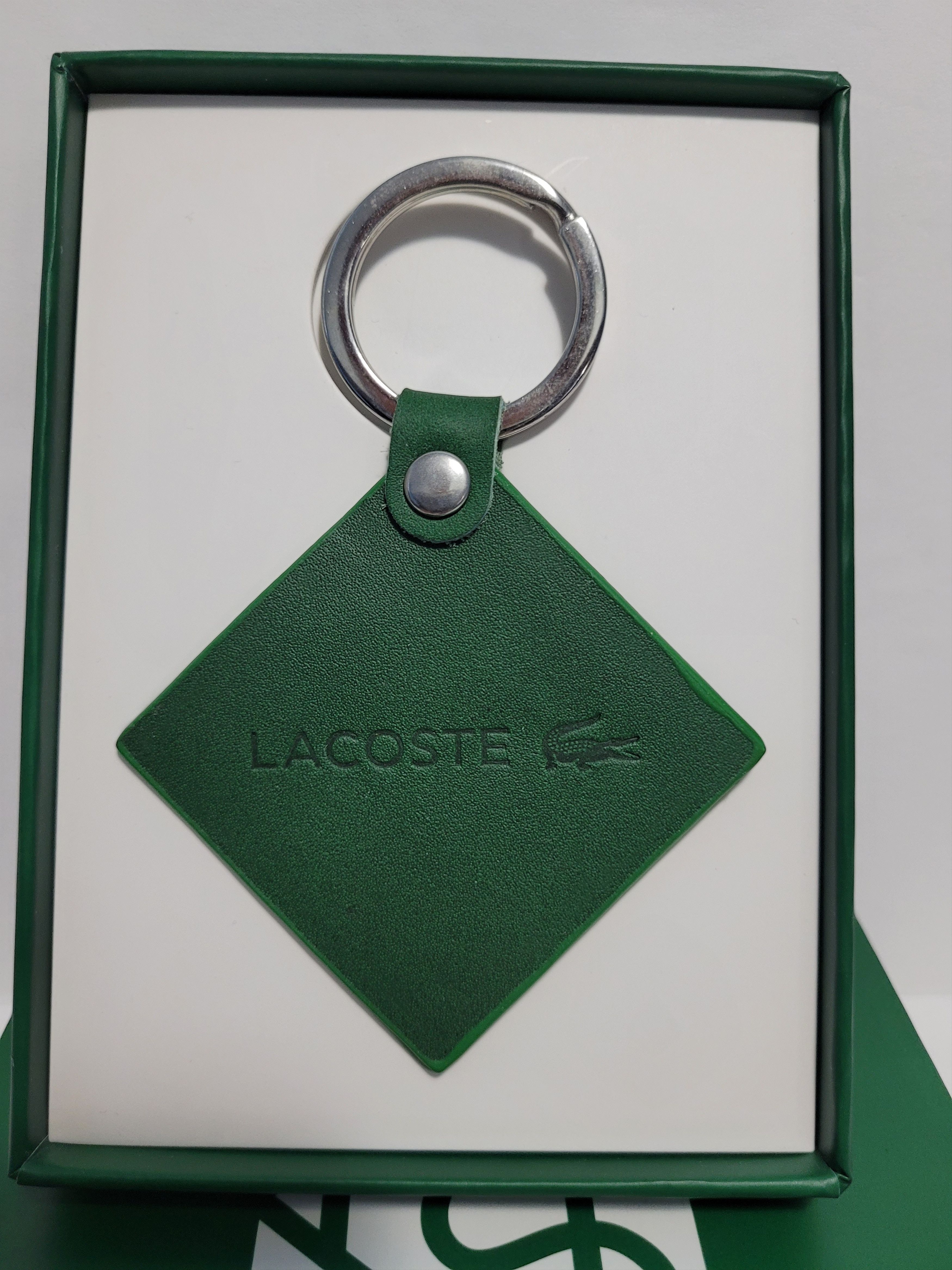 Lacoste Lacoste Green Leather Crocodile Keyring with Box Size ONE SIZE - 2 Thumbnail