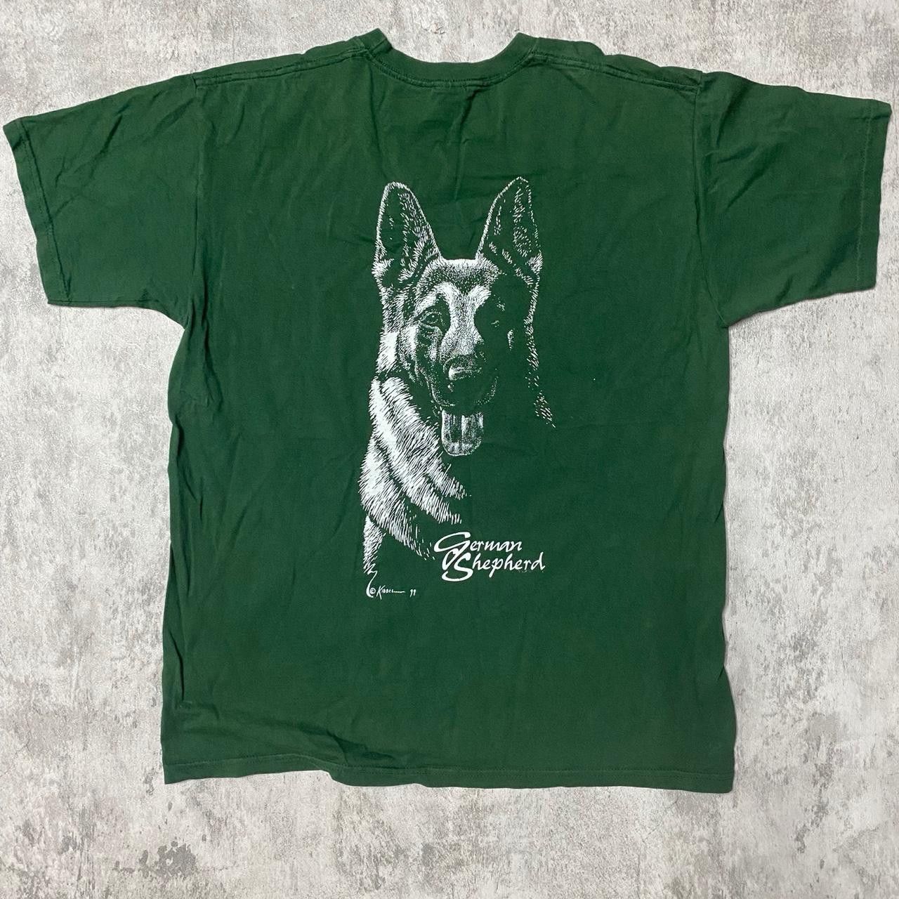 Other Green and white German Shepherd graphic tee #doglovers Size US L / EU 52-54 / 3 - 1 Thumbnail