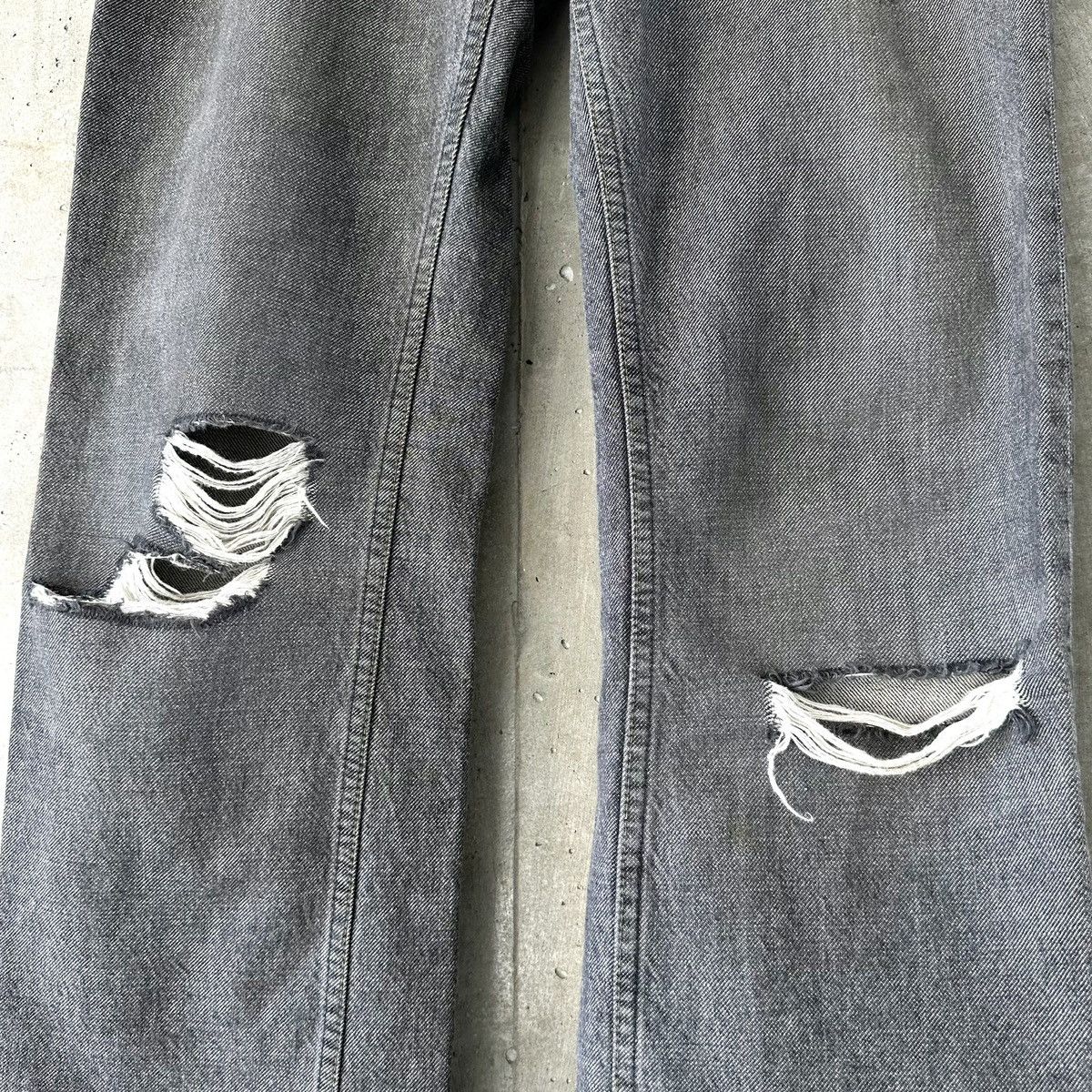 Helmut Lang AW1998 Dark Wash Blowout Denim Size US 33 - 2 Thumbnail
