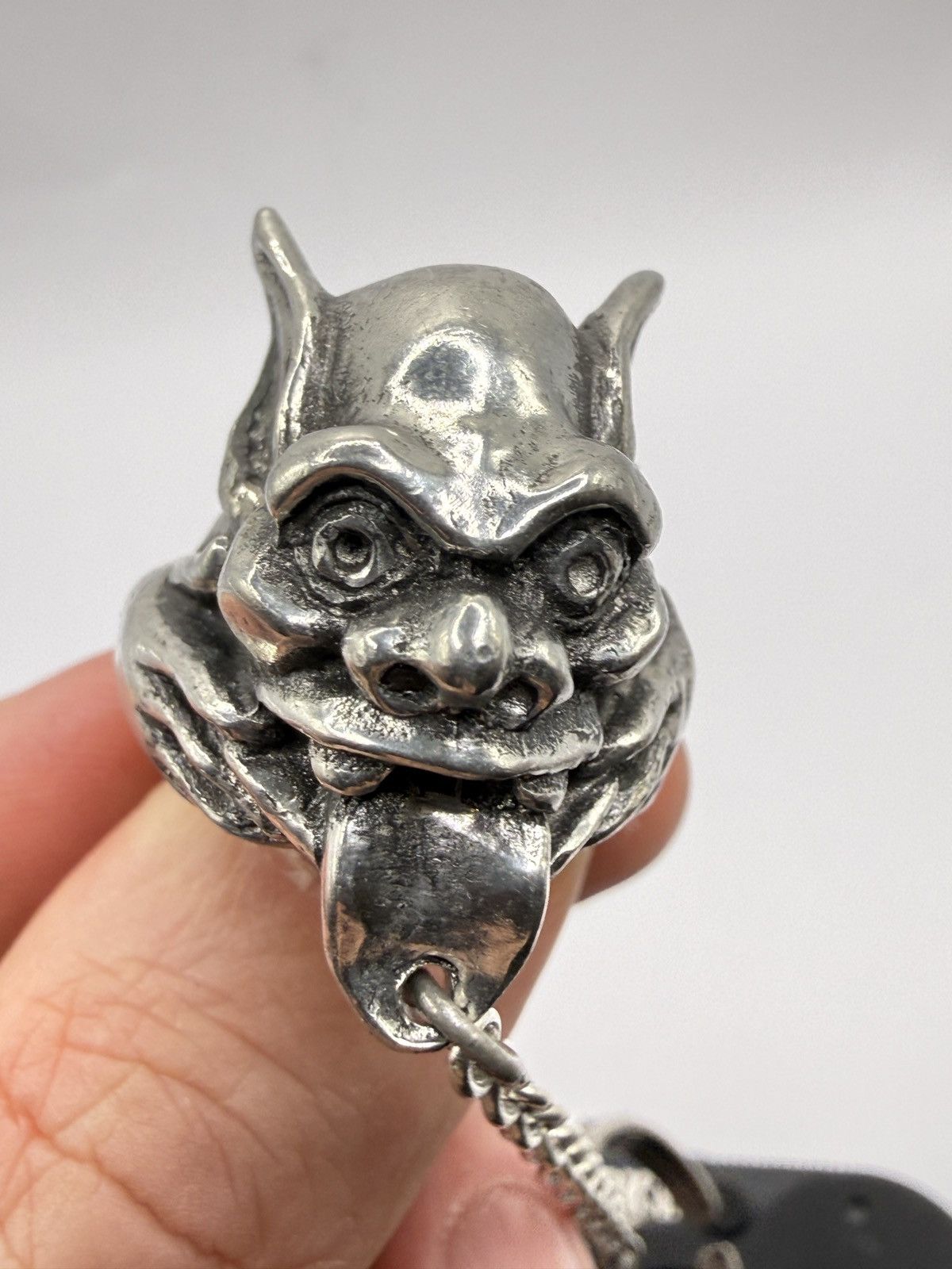 Seditionaries Alchemy 2002 demon double-ring biker/goth chrome erd Size ONE SIZE - 2 Thumbnail