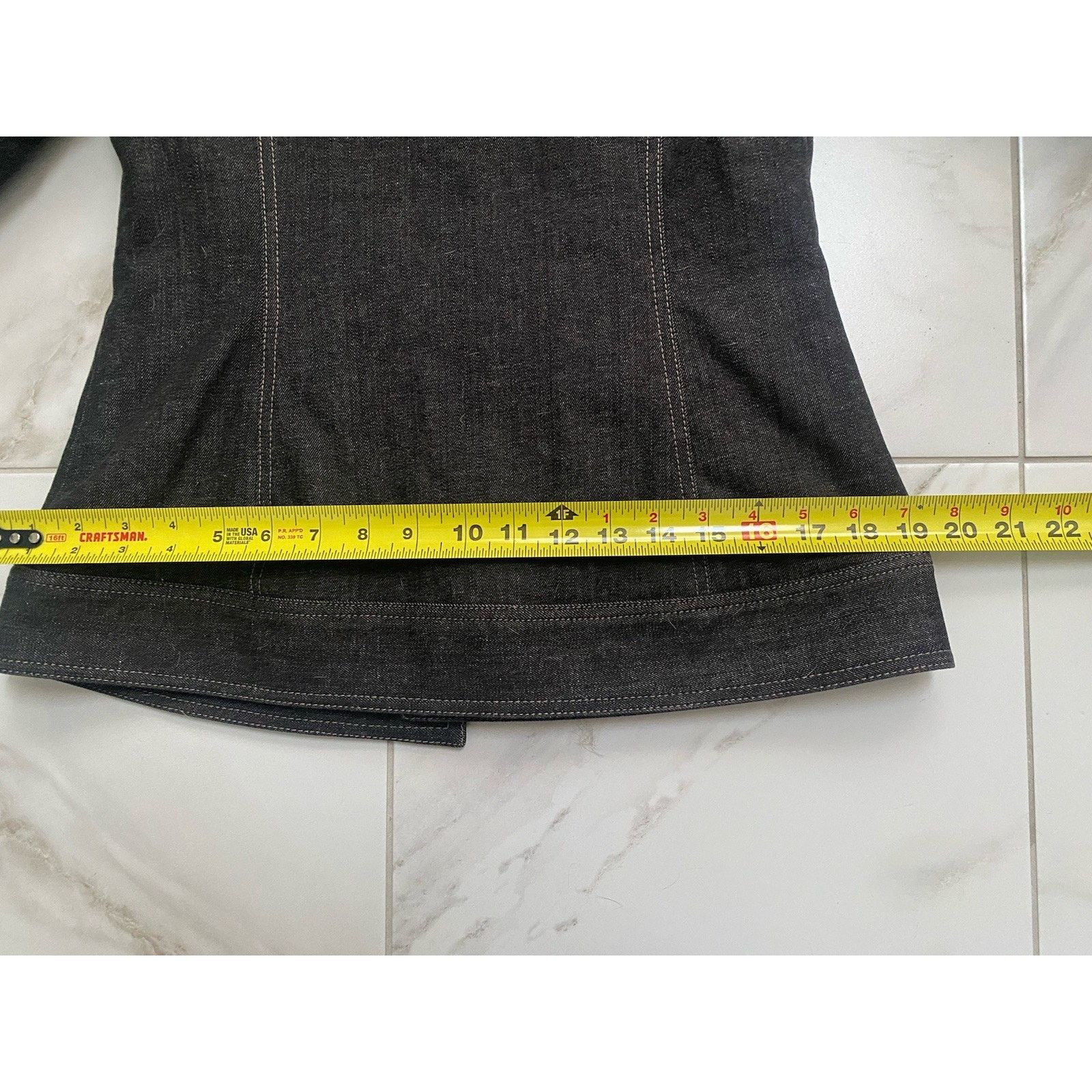 ANNE FONTAINE Anne Fontaine Blk Denim jacket with fur collar vintage Size S / US 4 / IT 40 - 7 Thumbnail