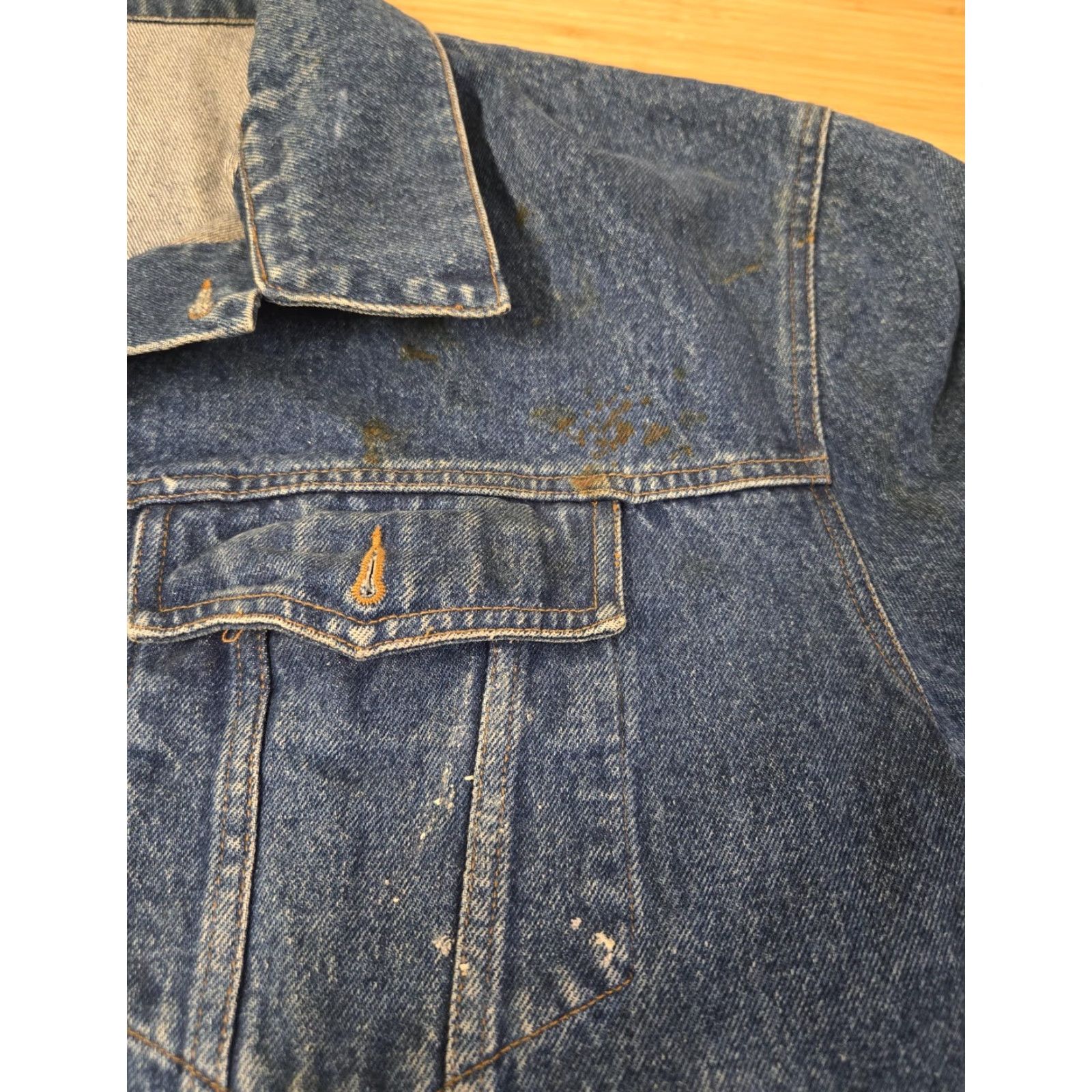 Vintage VINTAGE Canyon River Blues Denim Jacket Mens L Blue Truck­er Classic Style 35433 Size US L / EU 52-54 / 3 - 4 Thumbnail