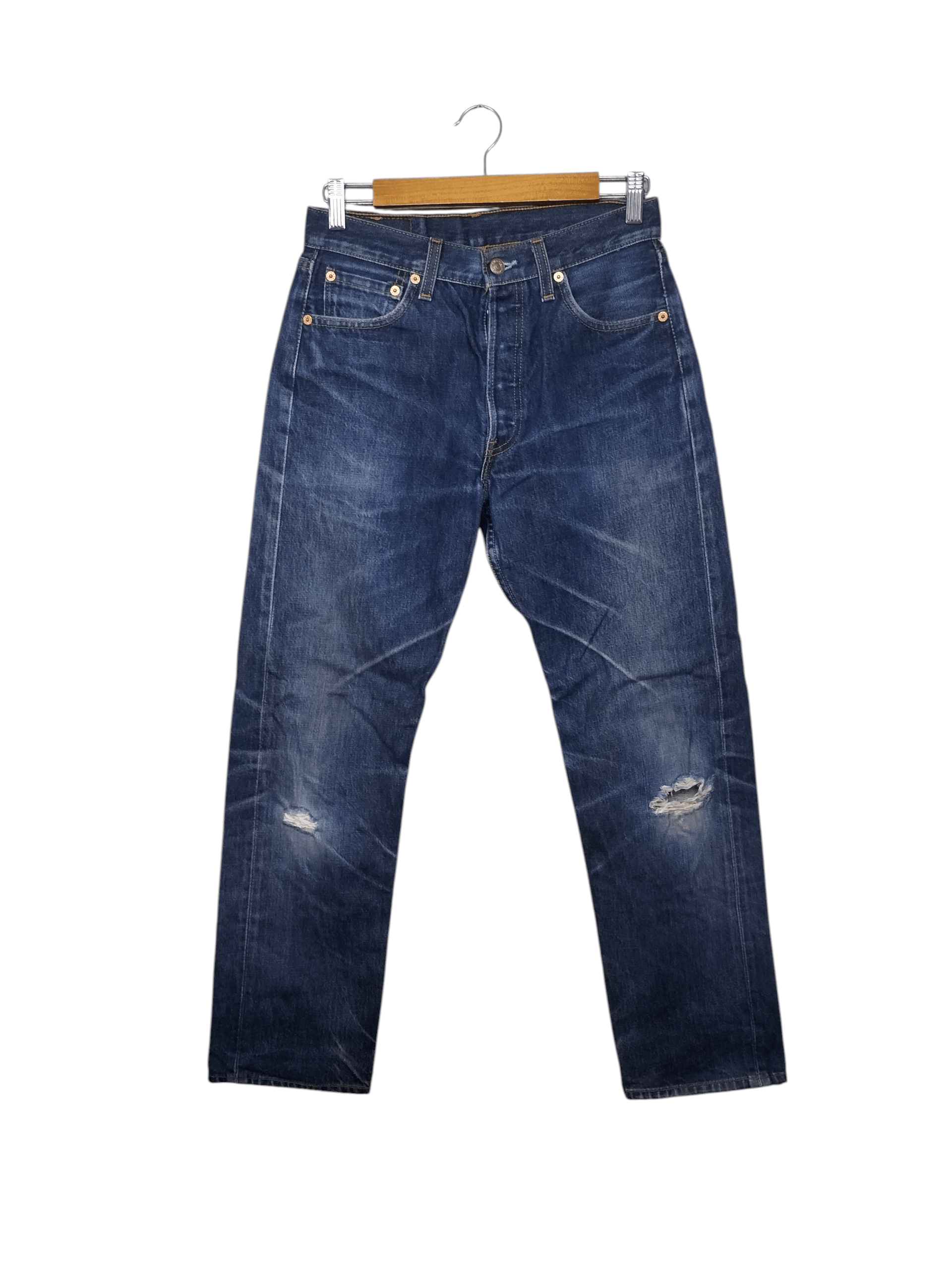 Levi's Vintage Clothing Vintage Levis 501xx natural fade distressed jeans Size US 29 - 1 Thumbnail