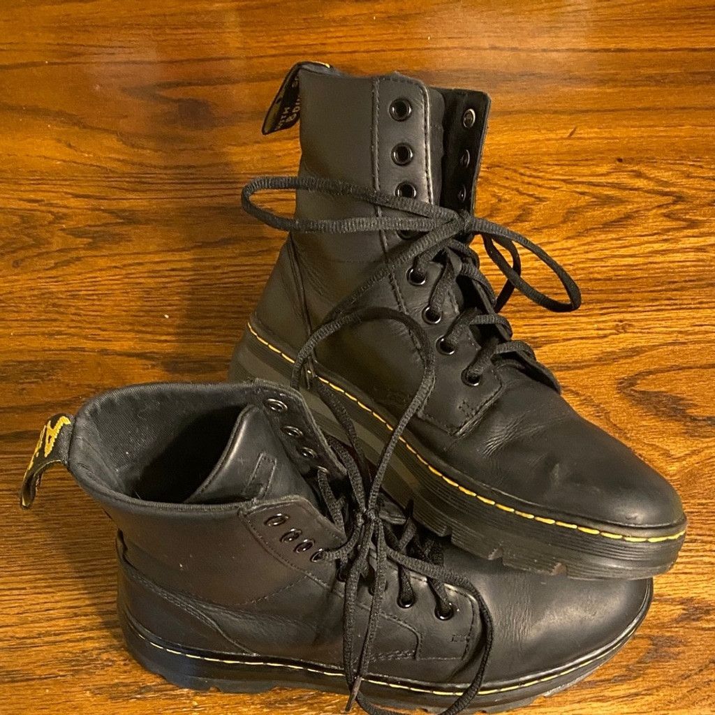 Dr. Martens Dr. Martens Black Combat Leather Boots Size US 7 / EU 40 - 4 Thumbnail