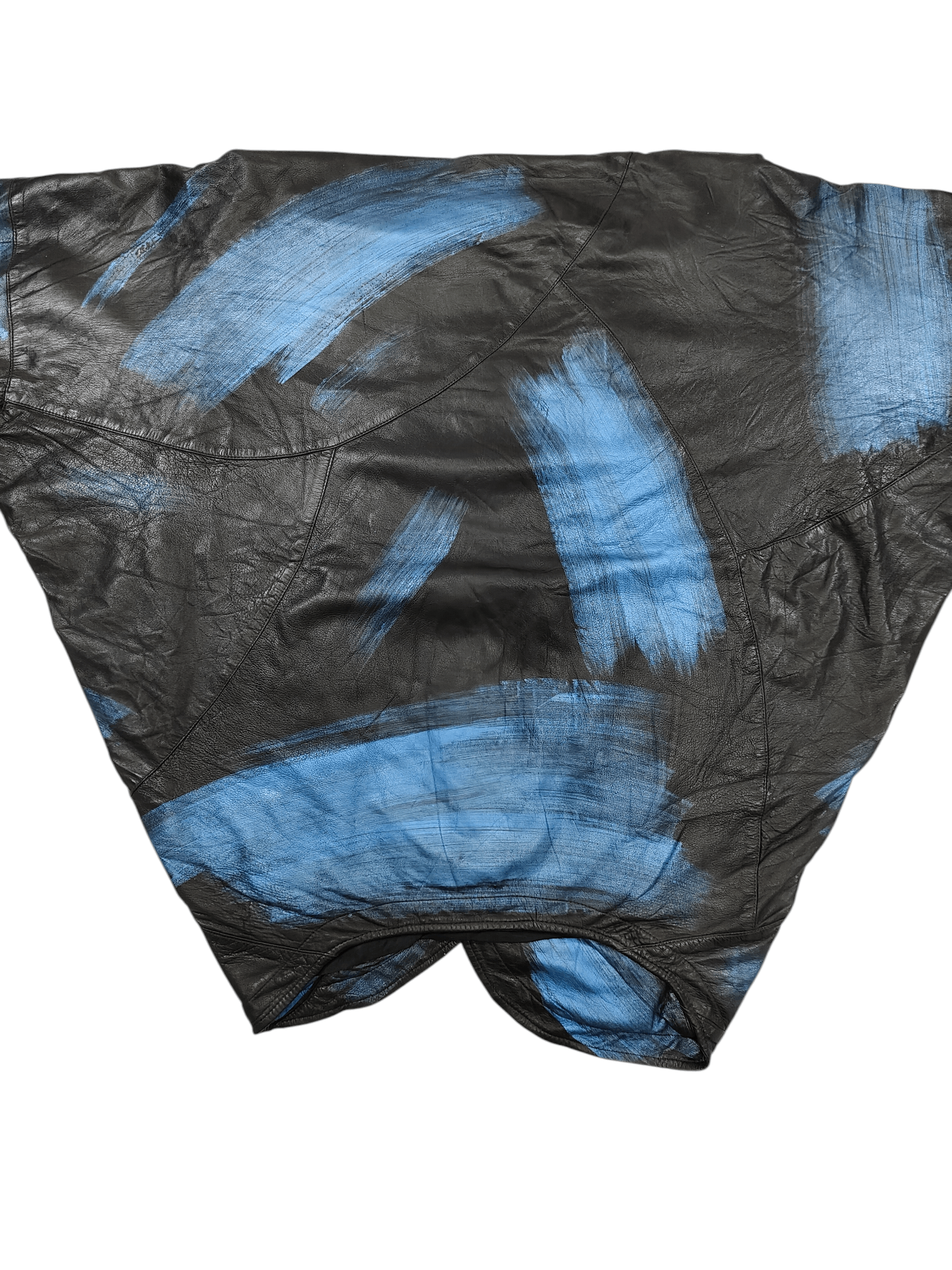 Vintage RARE Gilles Ricart🇫🇷 Hand Painted Oversize Batwing Leather Size XL / US 12-14 / IT 48-50 - 5 Thumbnail