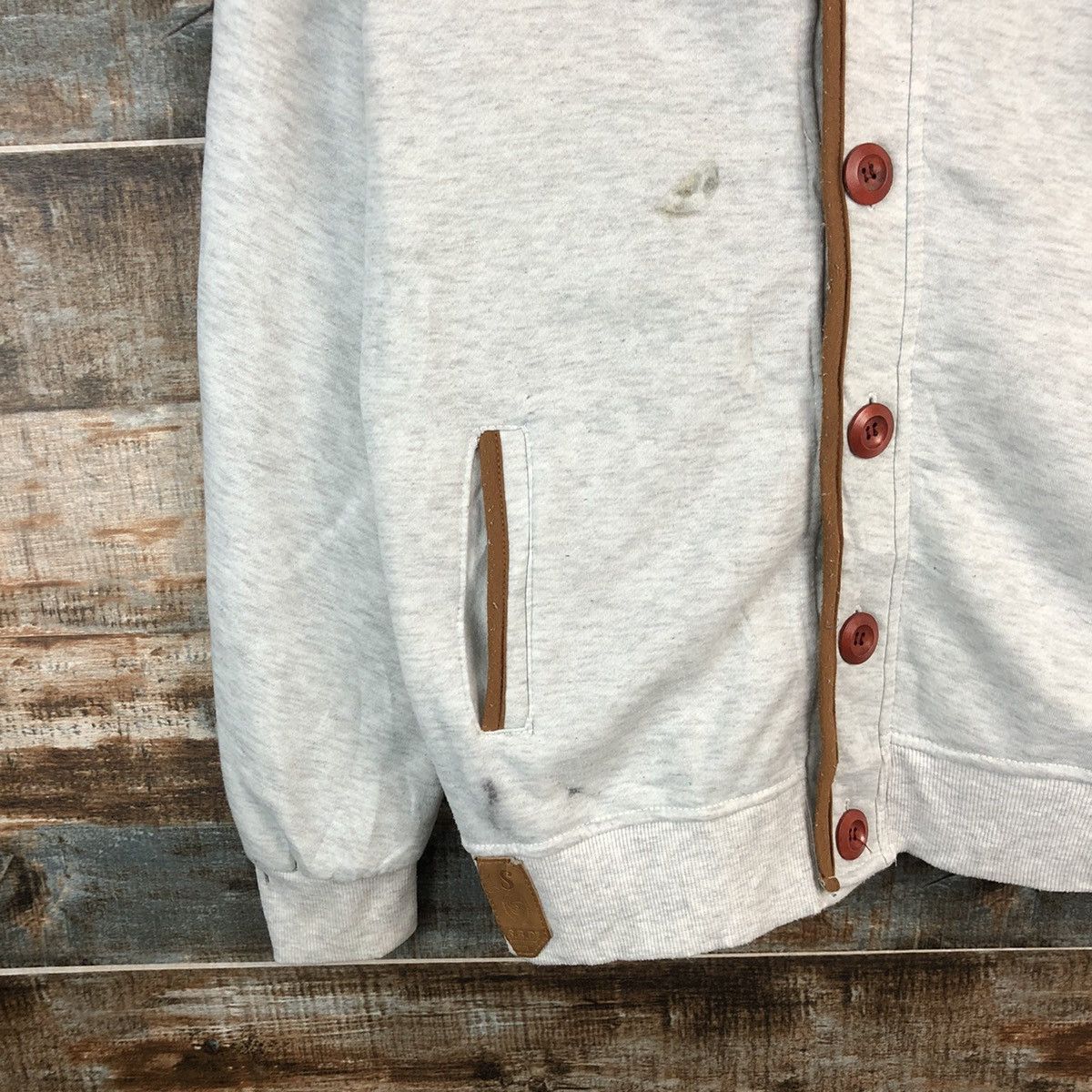Japanese Brand Shengbangdi Grey Hoodie #1932 Size L / US 10 / IT 46 - 7 Thumbnail