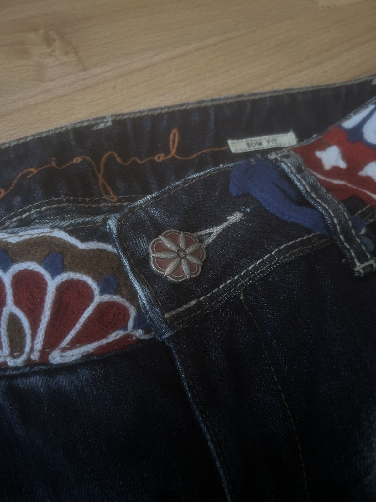 Japanese Brand y2k flared womens heavy denim jeans Size 25" / US 0 / IT 36 - 2 Thumbnail