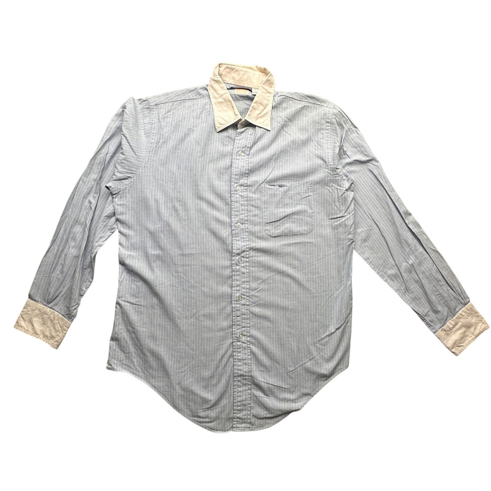Brooks Brothers VTG Brooks Brothers Pinstripe Long Sleeve Shirt 16-34 Blue Size US L / EU 52-54 / 3 - 1 Thumbnail