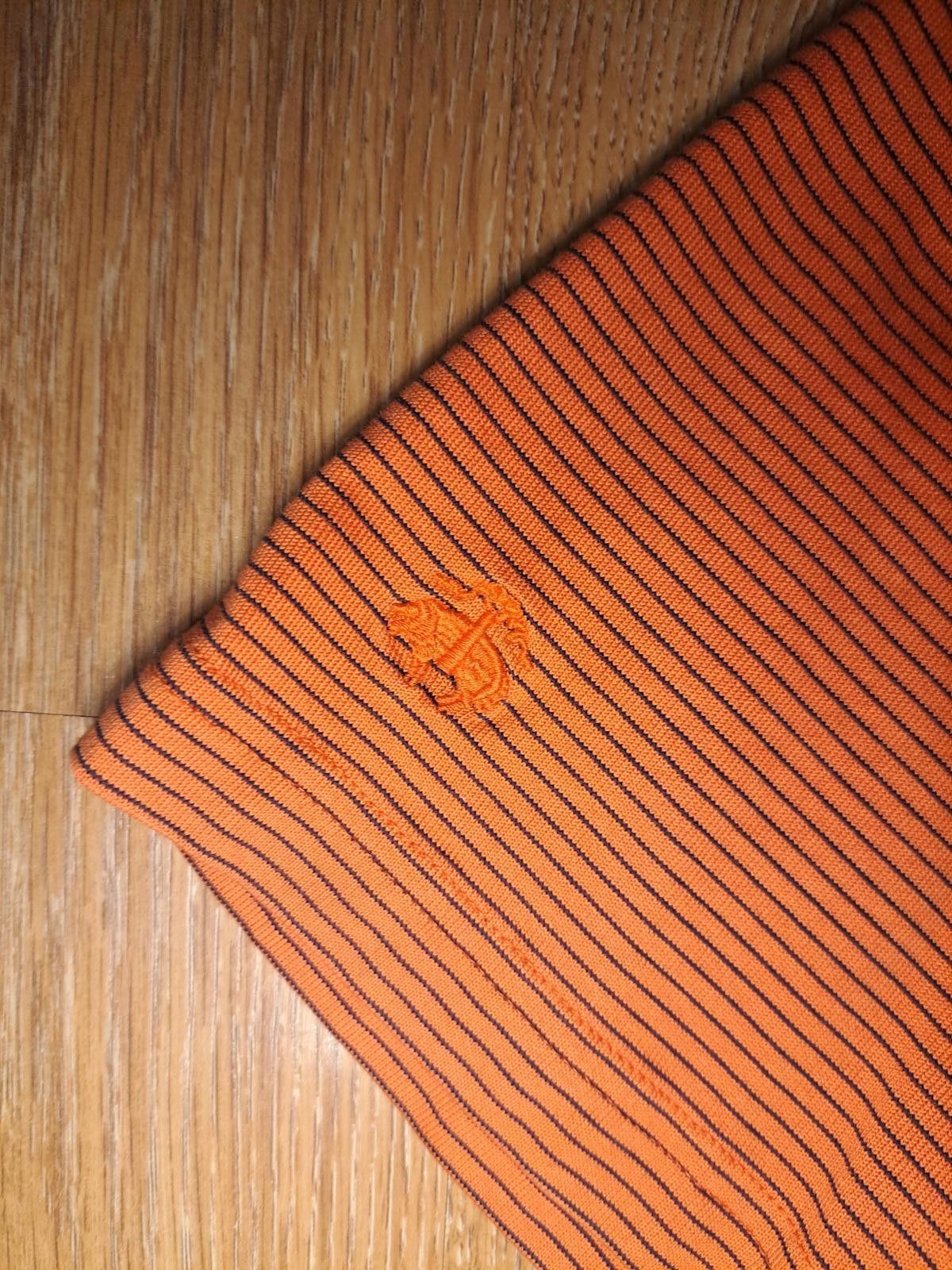 Brooks Brothers Brooks Brothers Polo Shirt Mens Medium Orange Striped Cotton Size US M / EU 48-50 / 2 - 3 Thumbnail