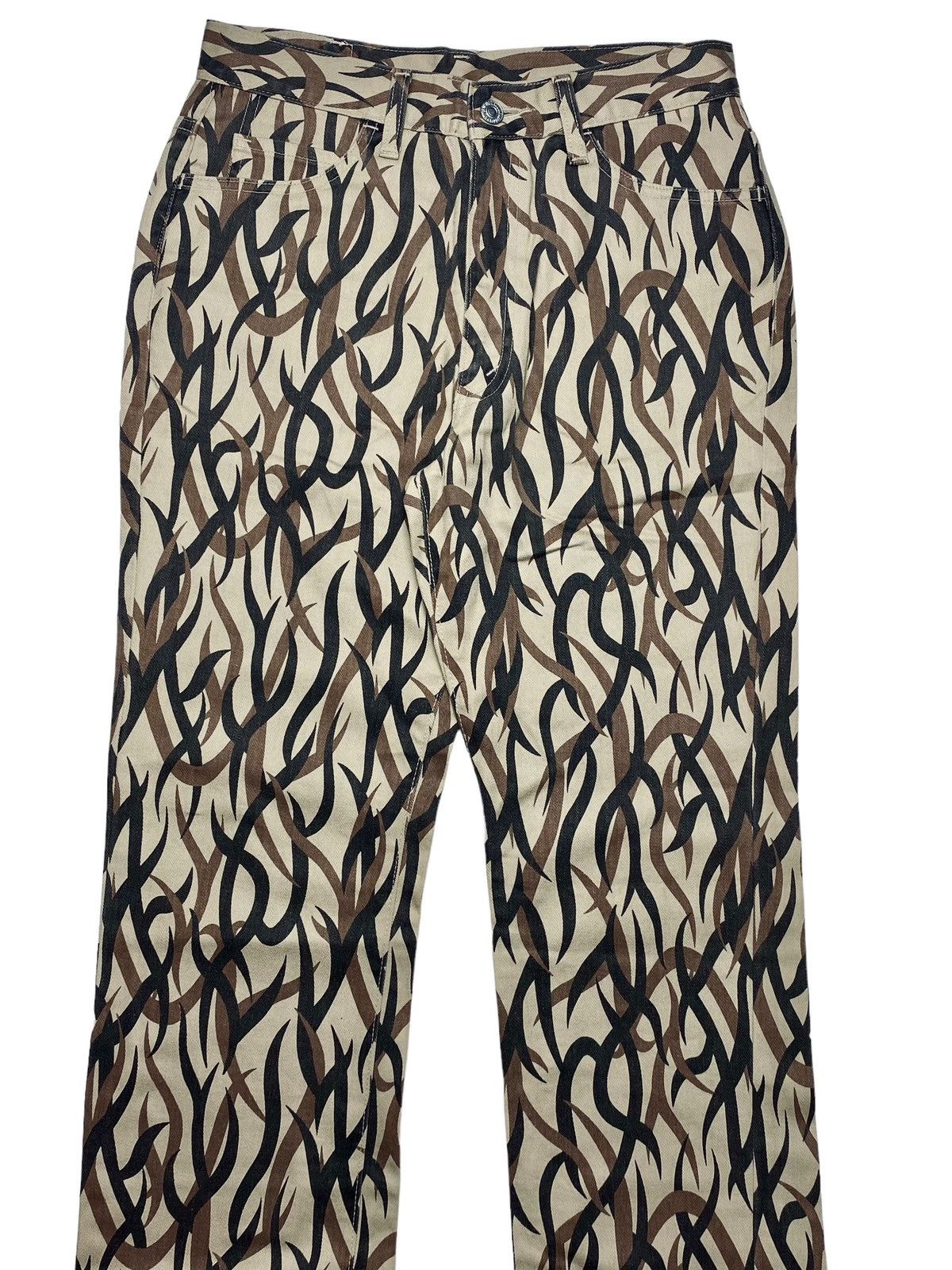 20471120 2000s Bobson - Tribal Camo Long Pants Size US 29 - 4 Thumbnail