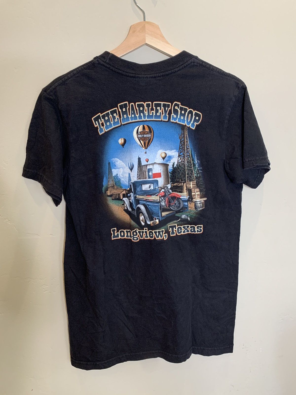 Harley Davidson × Vintage *RARE* Harley Davidson Ride With Pride Pinup Texas T-Shirt Size US M / EU 48-50 / 2 - 2 Thumbnail