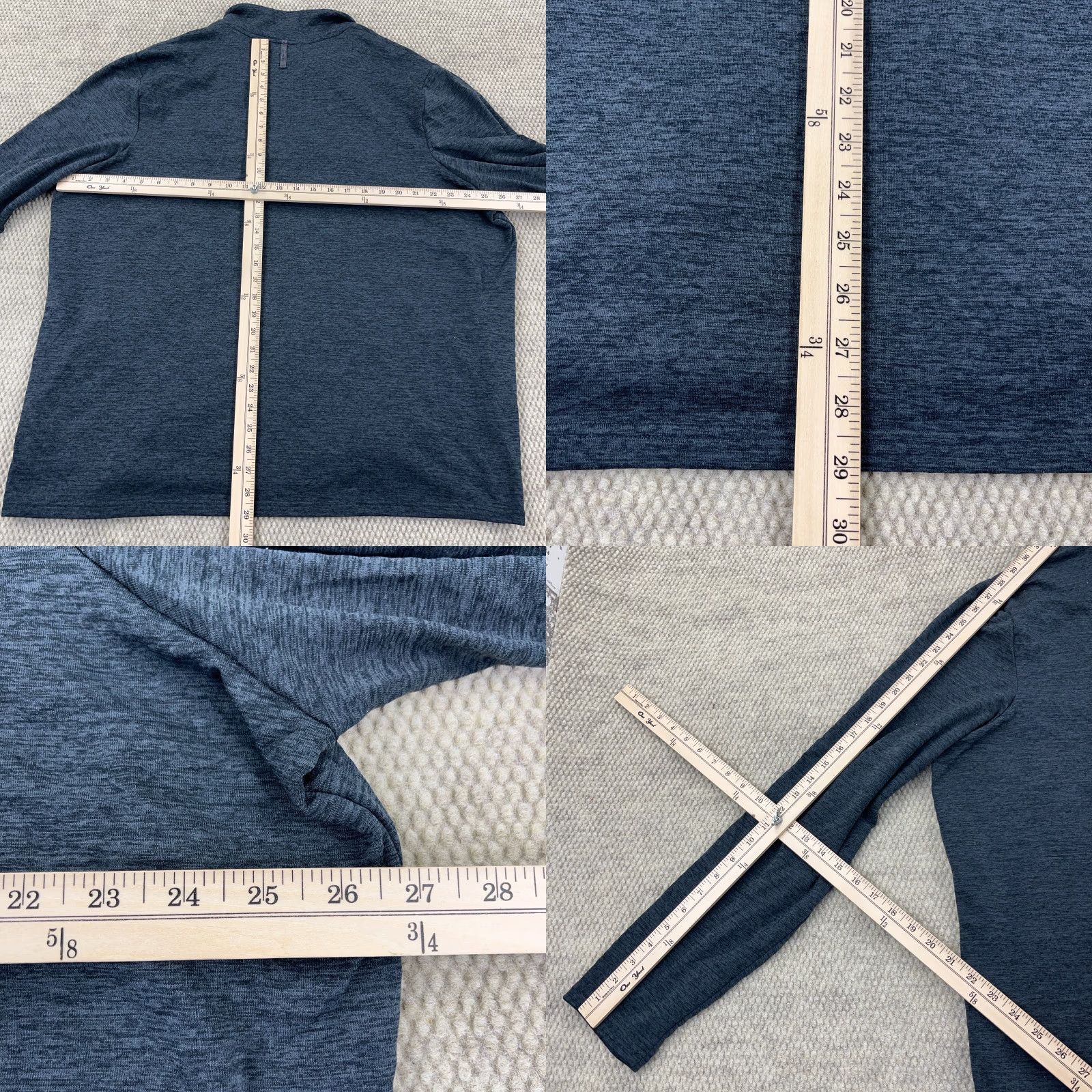 Vintage LL Bean Sweater Men 2XL Blue Pullover 1/4 Zip Mock Neck Pullover Performance Wicking Activewear Casual Lightweight Size US XXL / EU 58 / 5 - 8 Thumbnail